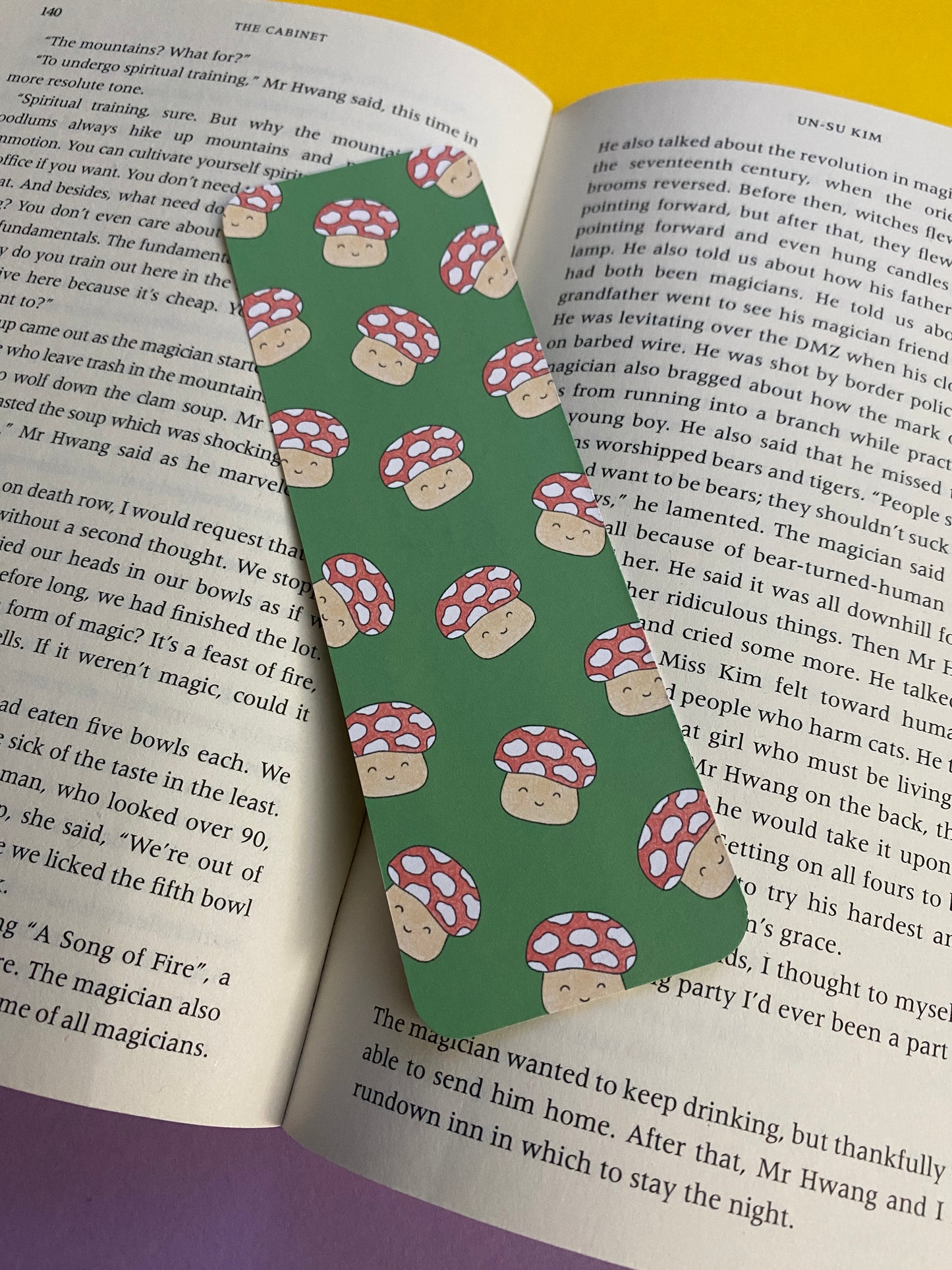 Mushroom bookmark