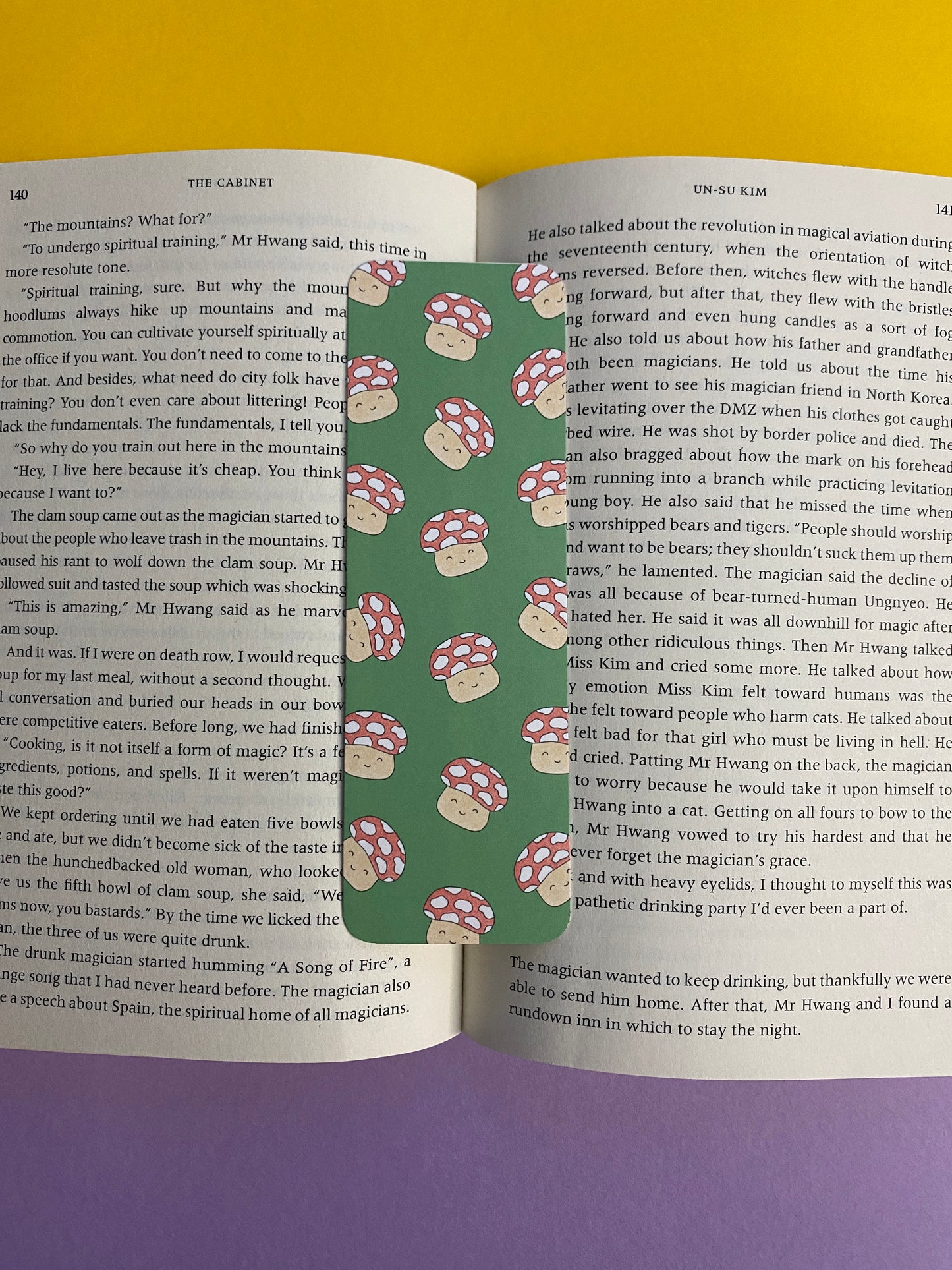 Mushroom bookmark