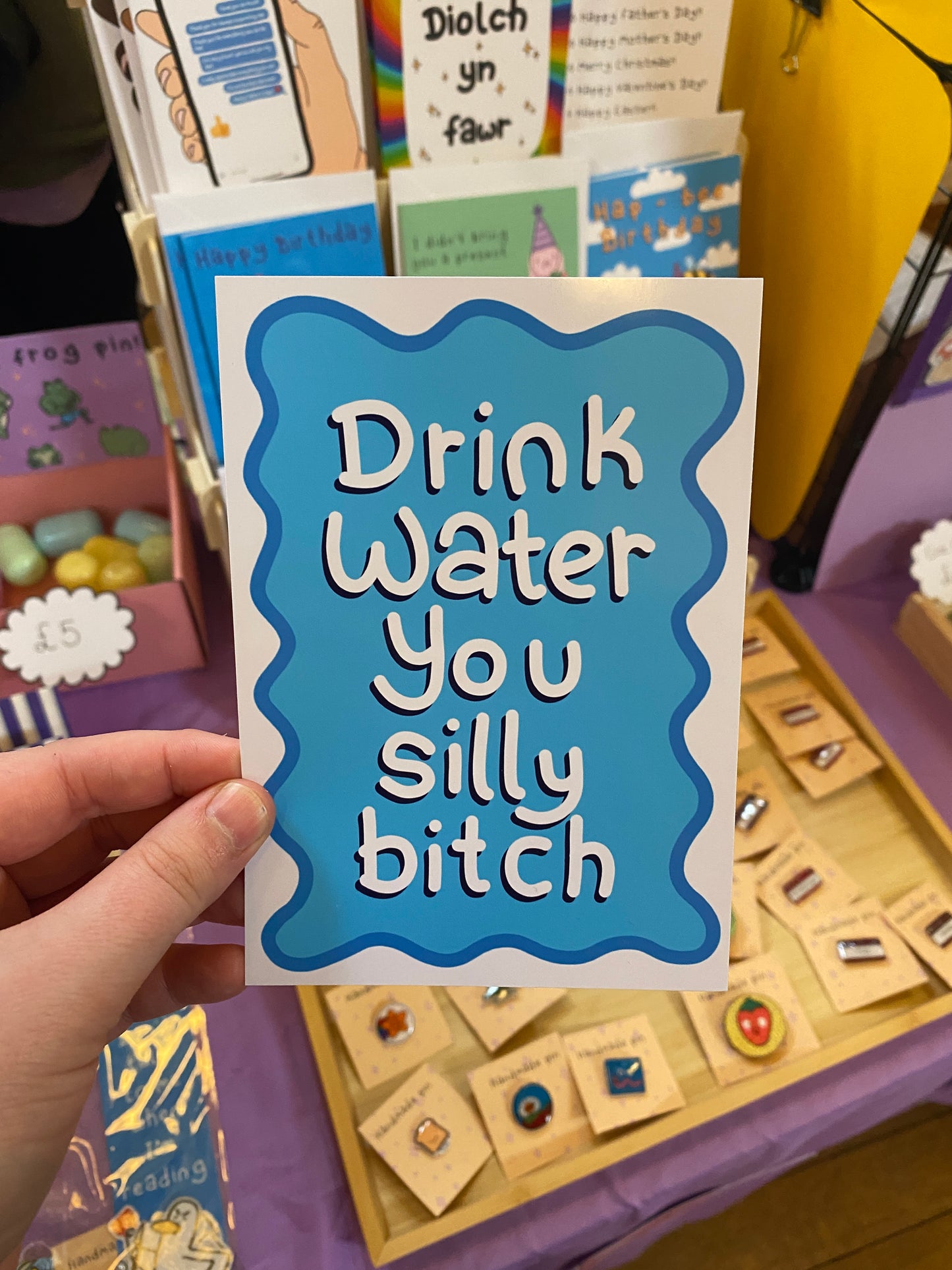 Drink water you silly bitch art print