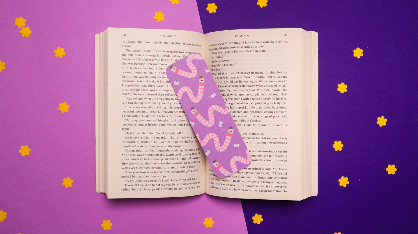 Wilfred the worm card bookmark