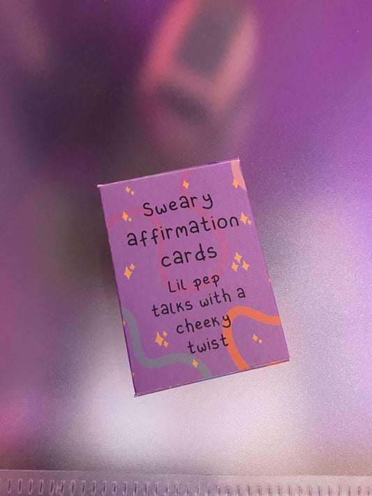 Sweary affirmation cards