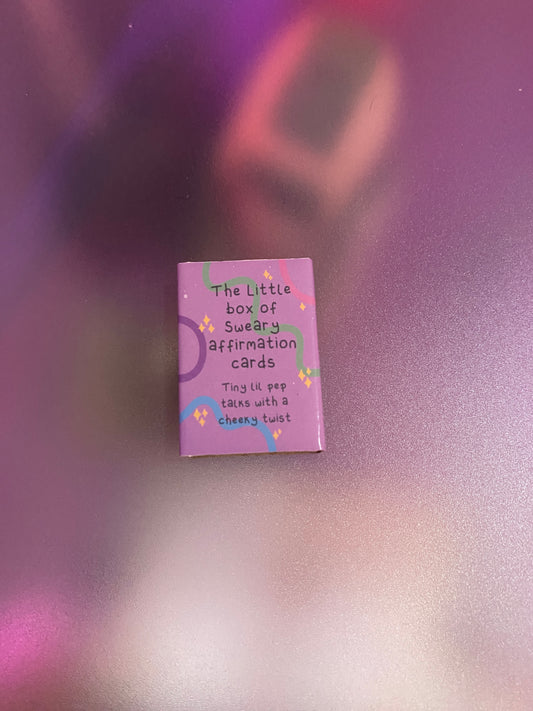 The little box of sweary affirmation cards