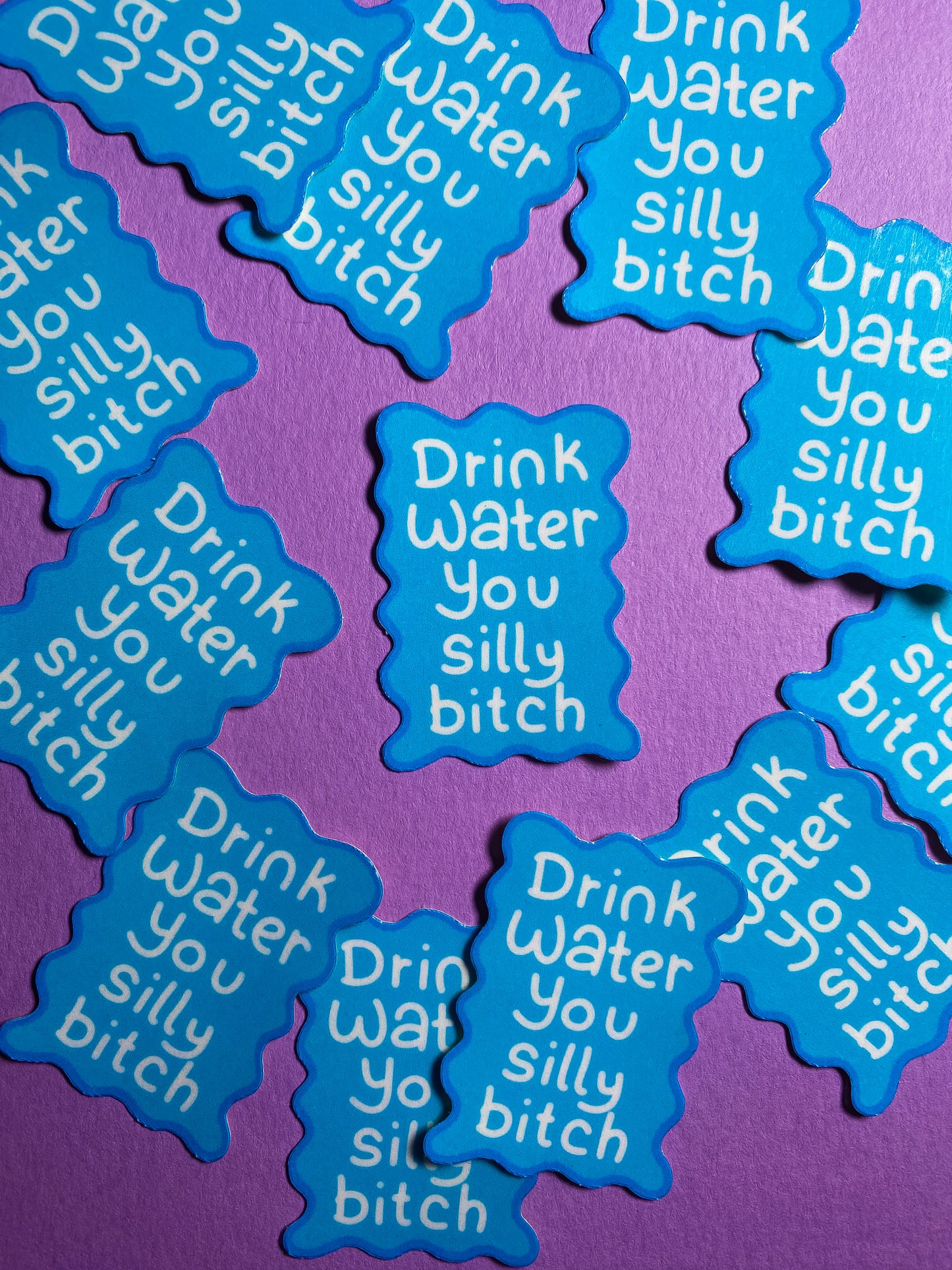 Drink water you silly bitch sticker