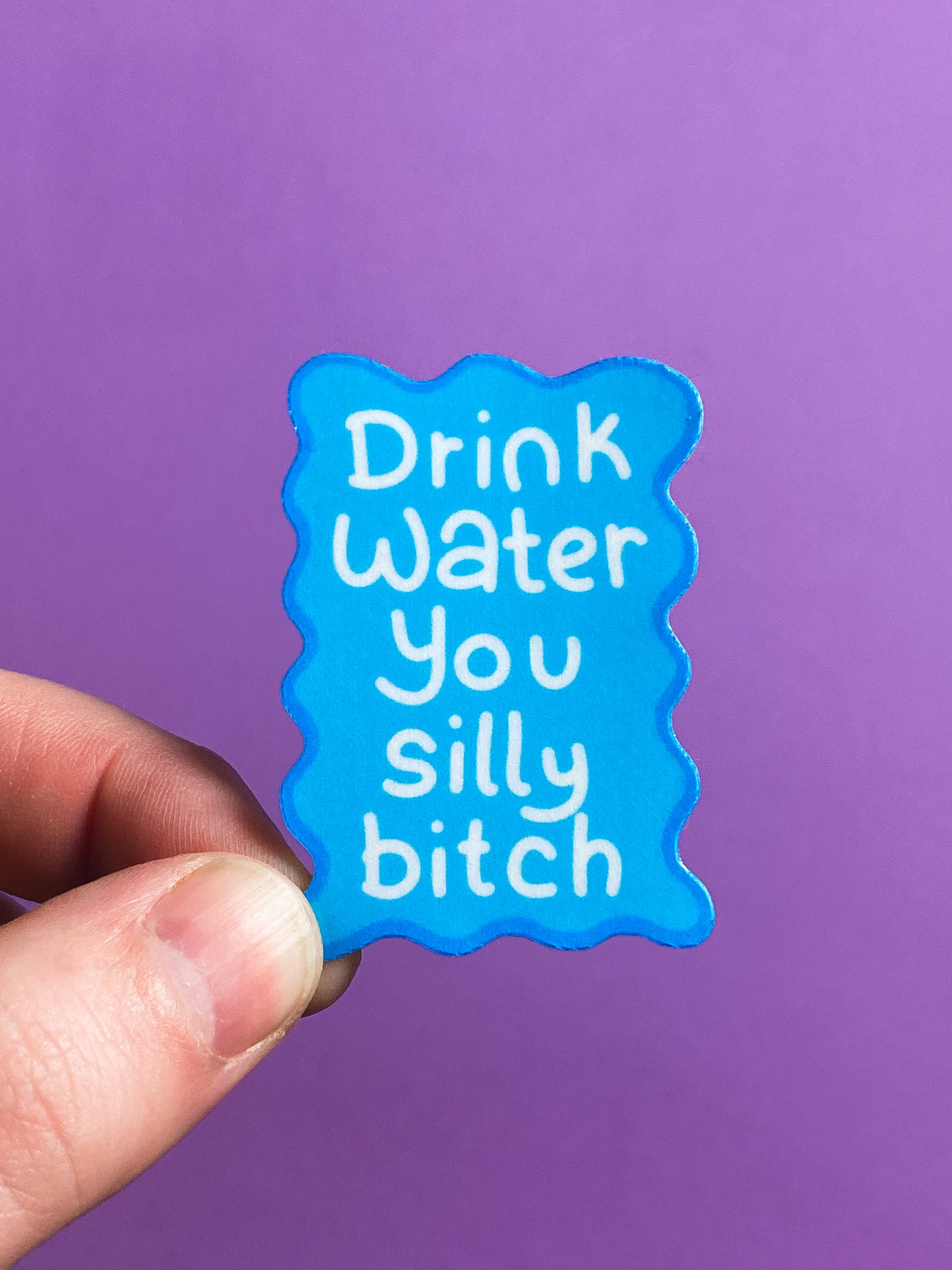 Drink water you silly bitch sticker