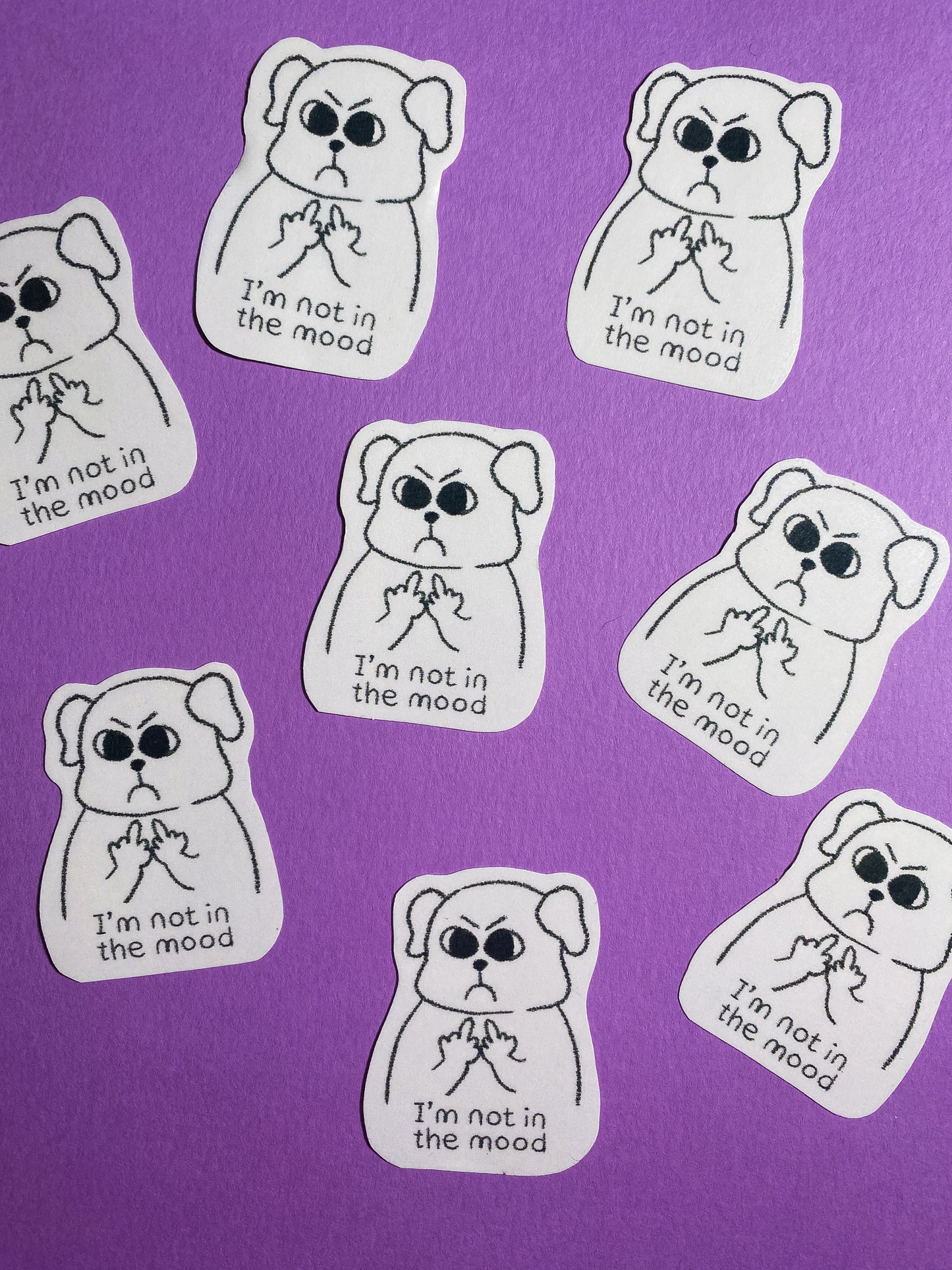 I'm not in the mood sticker