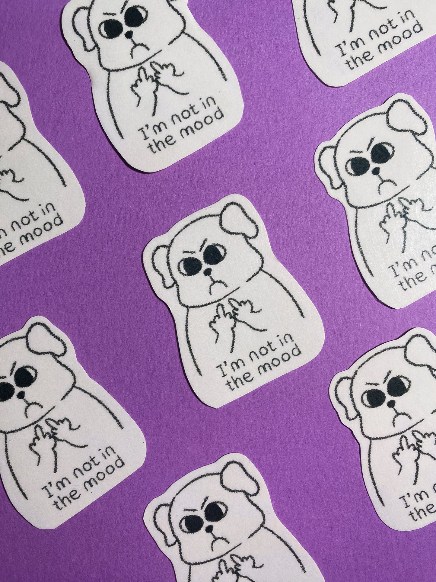 I'm not in the mood sticker