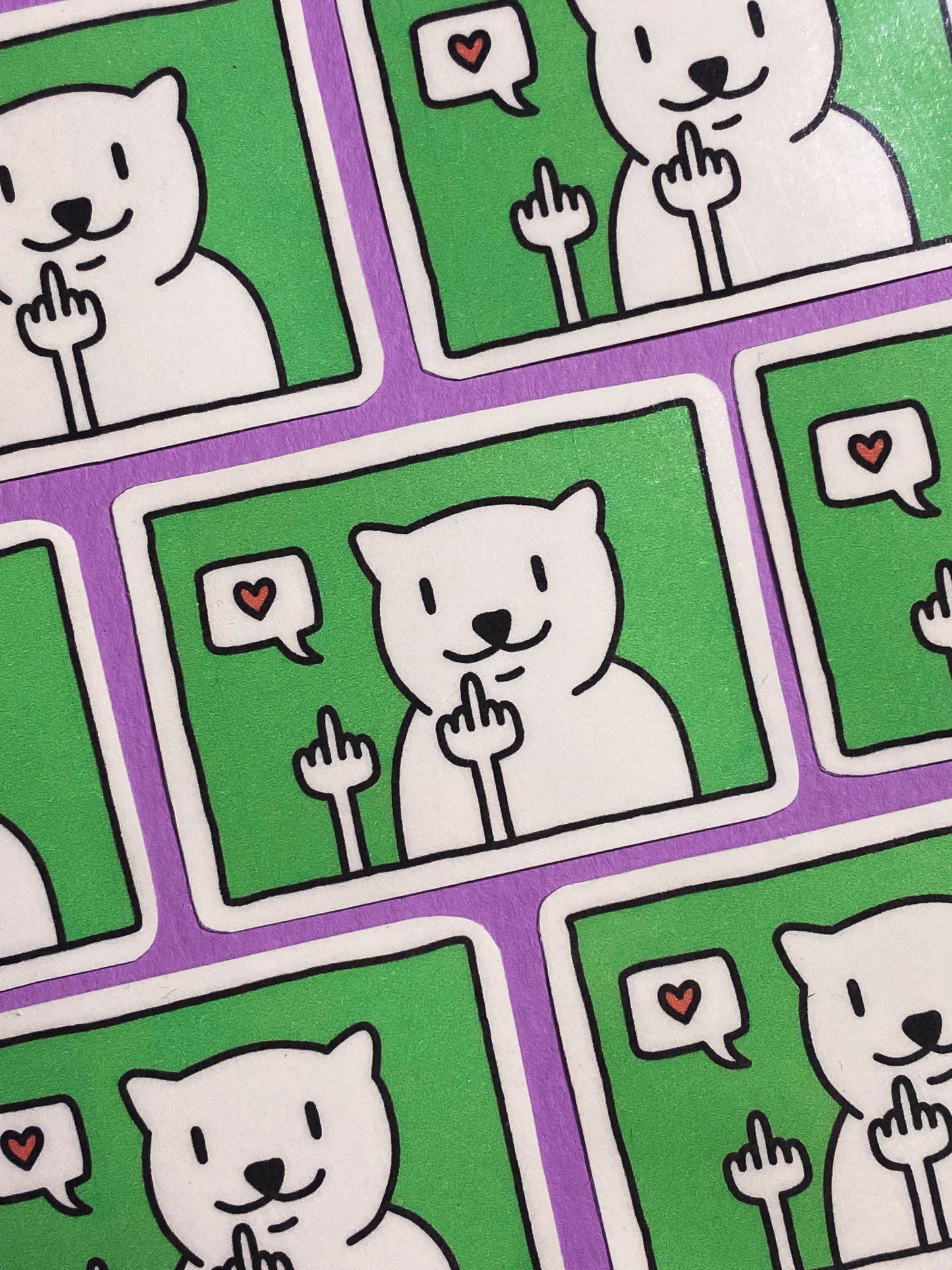 Rude cat sticker