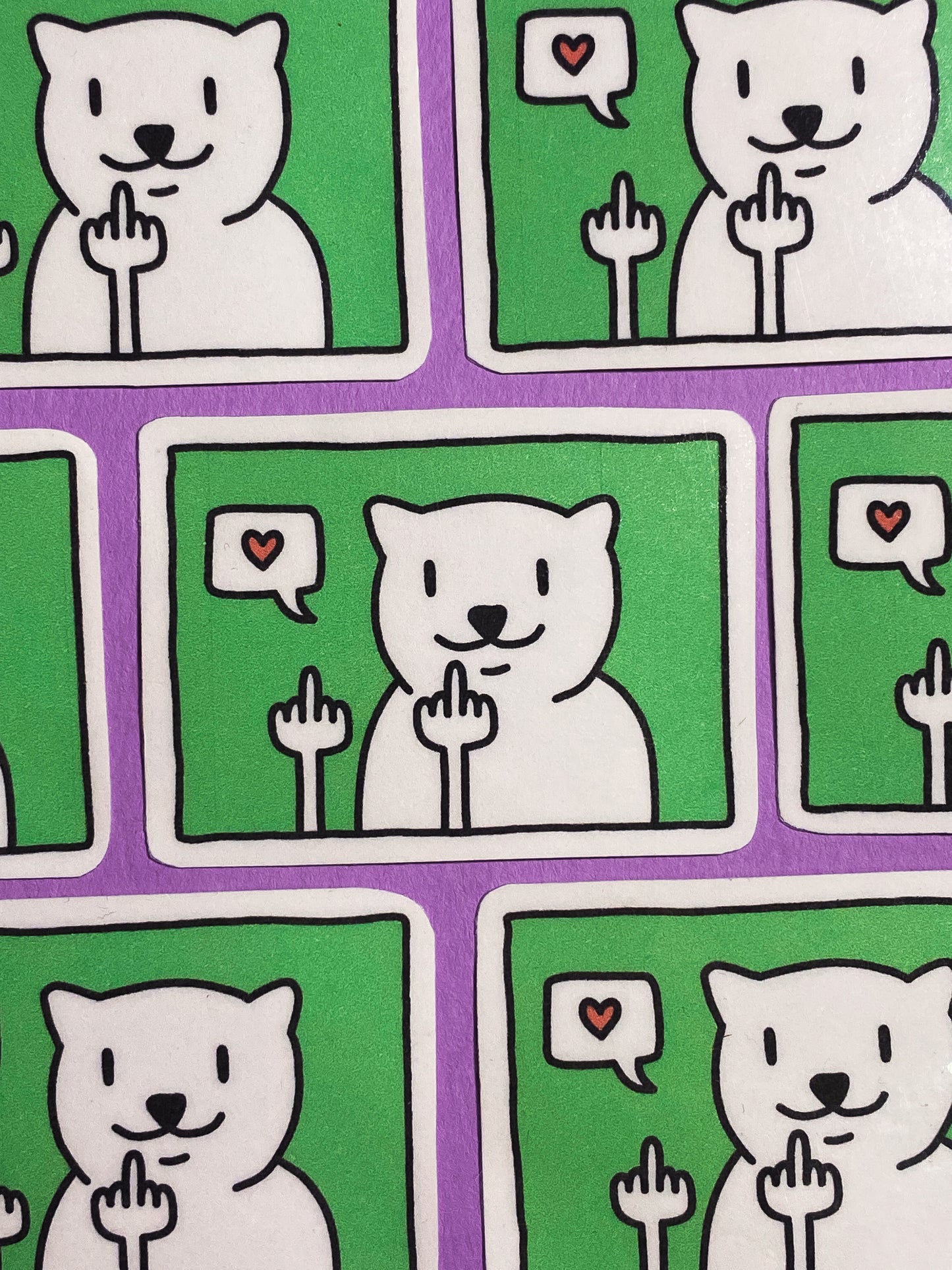 Rude cat sticker