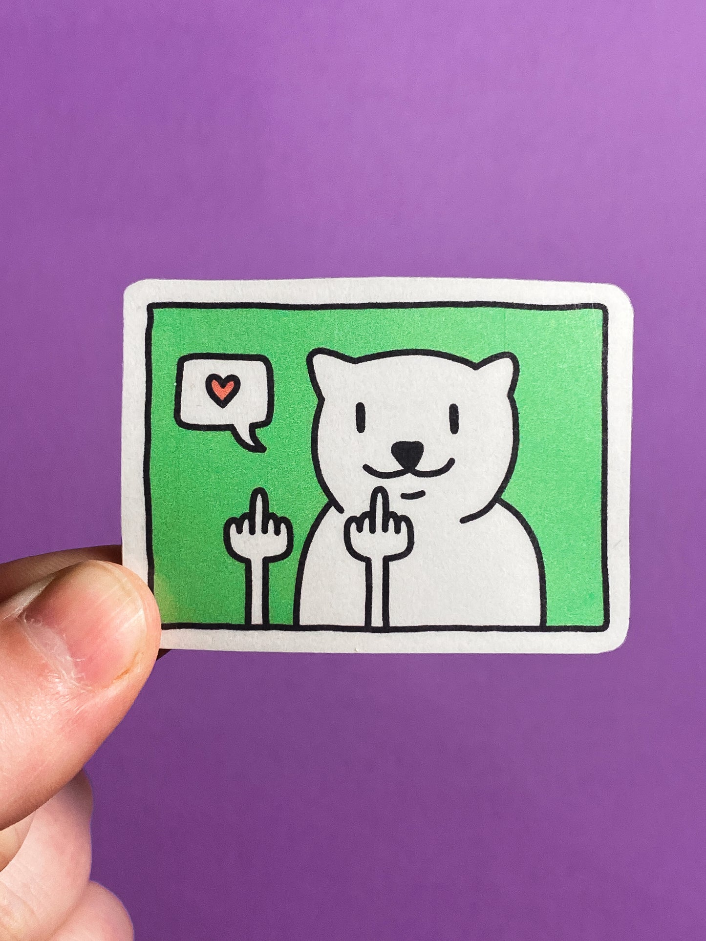 Rude cat sticker