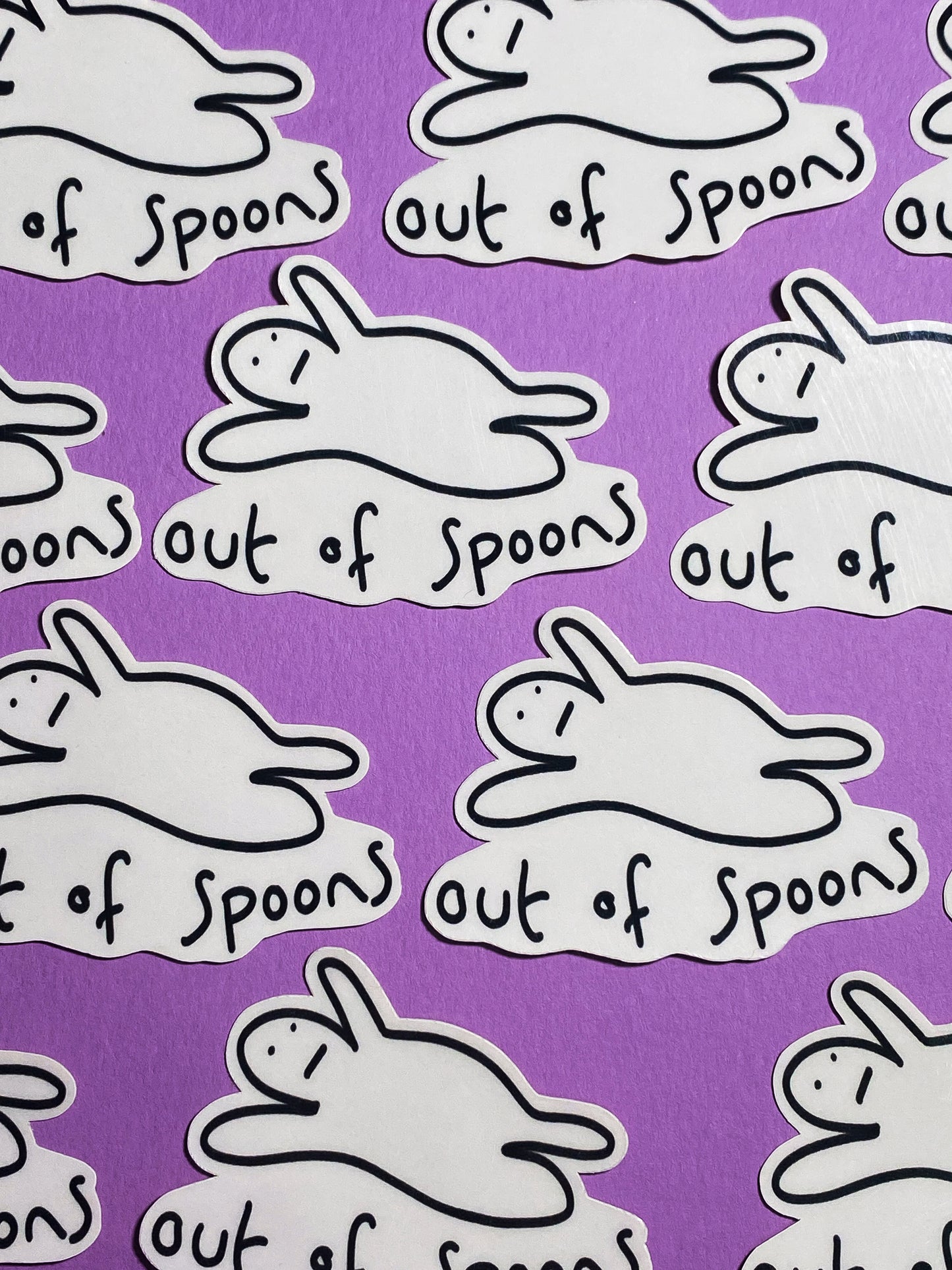 Out of spoons sticker