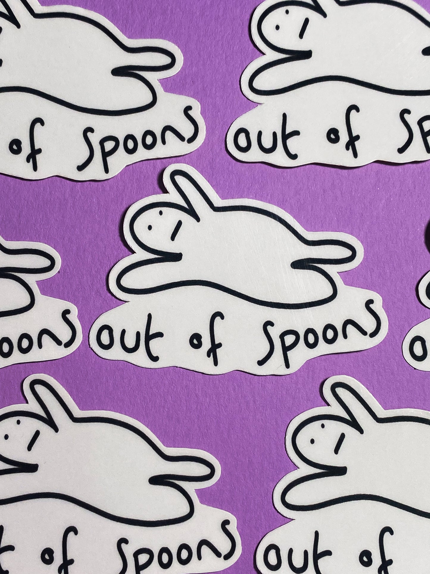 Out of spoons sticker