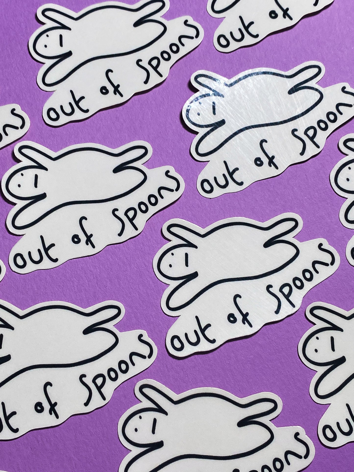 Out of spoons sticker