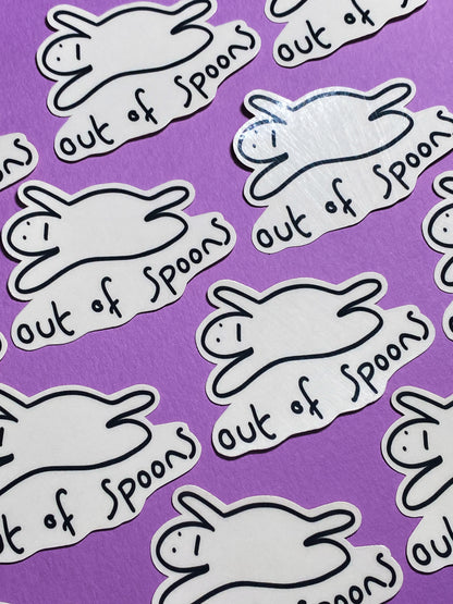 Out of spoons sticker