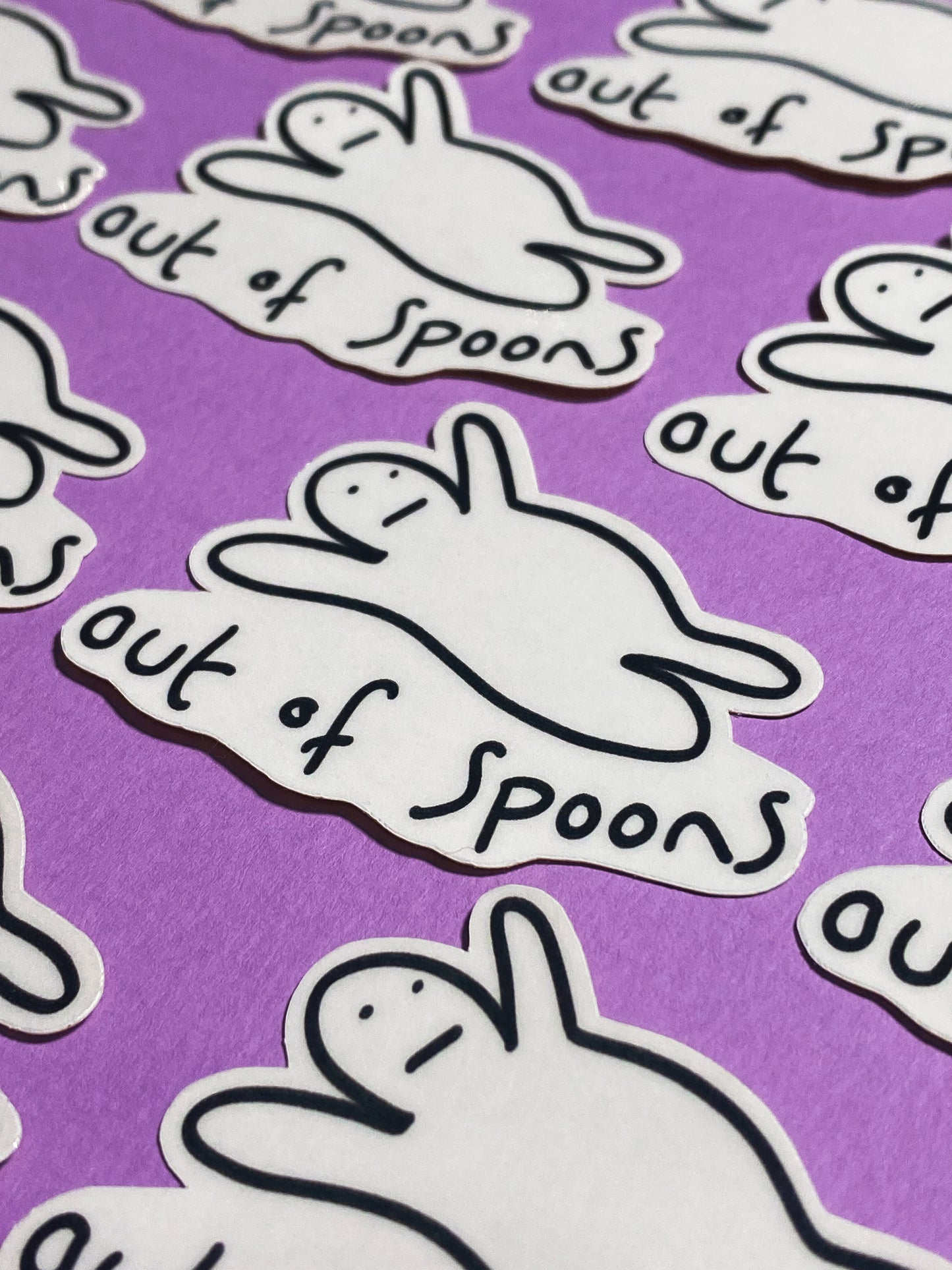 Out of spoons sticker