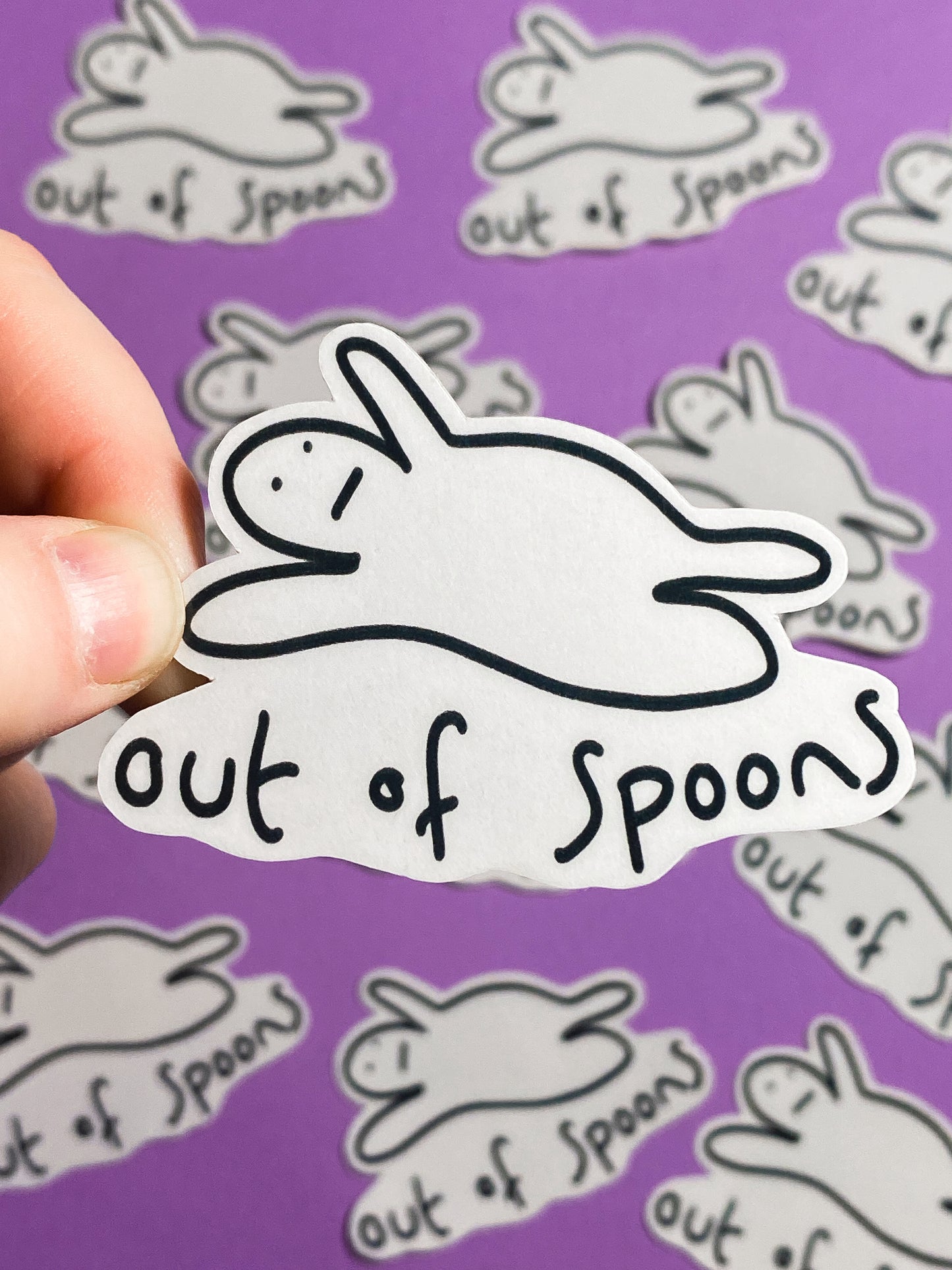 Out of spoons sticker