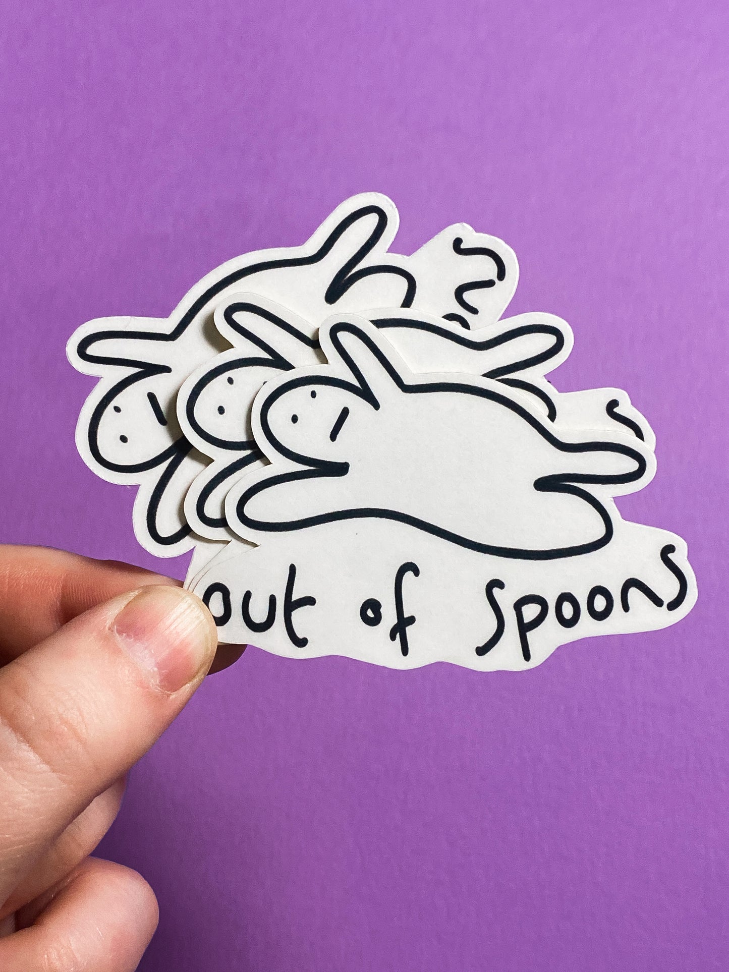 Out of spoons sticker
