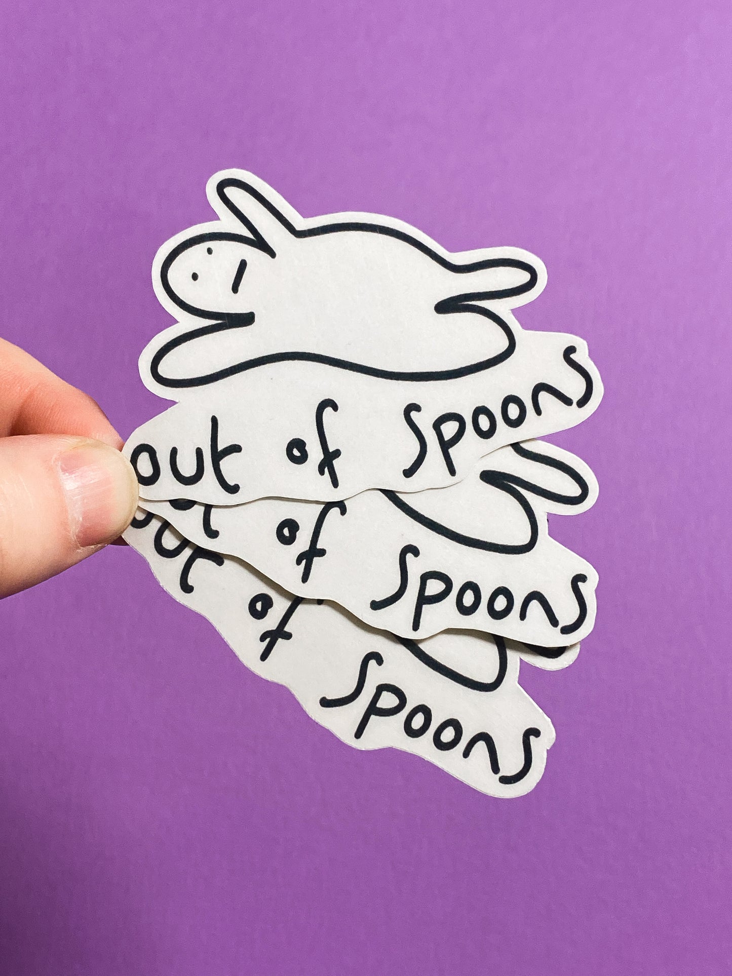 Out of spoons sticker