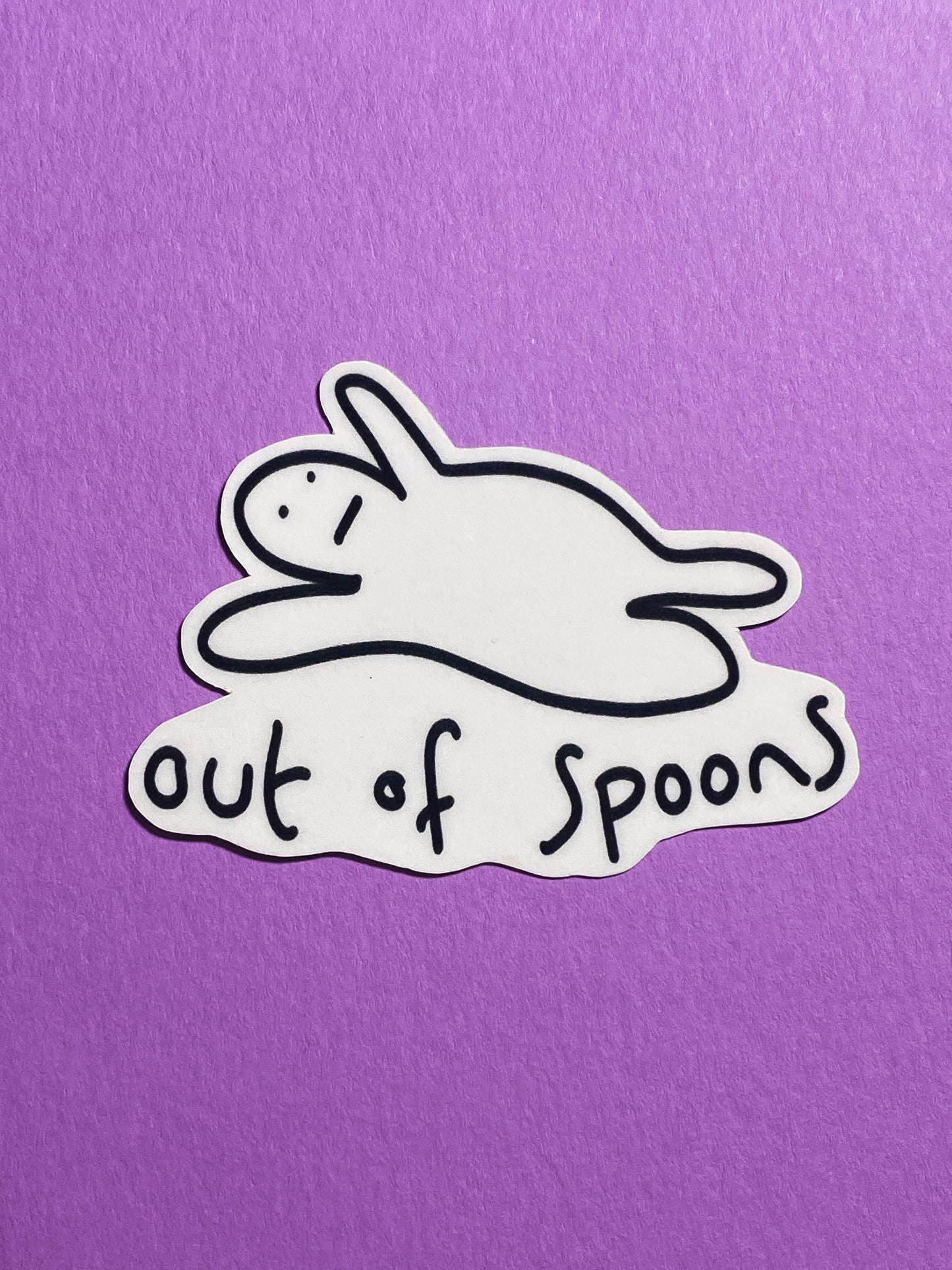 Out of spoons sticker