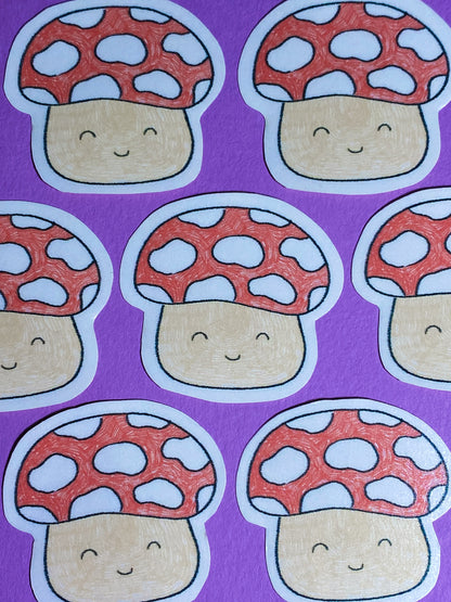 Mushroom sketch sticker