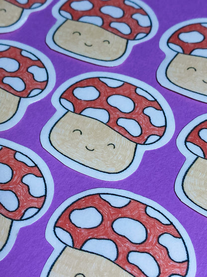 Mushroom sketch sticker