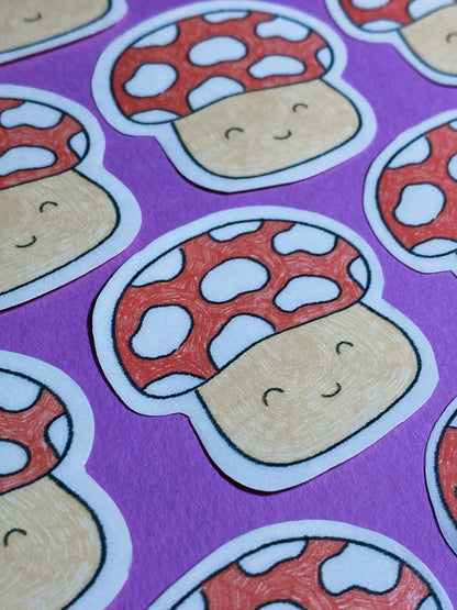 Mushroom sketch sticker