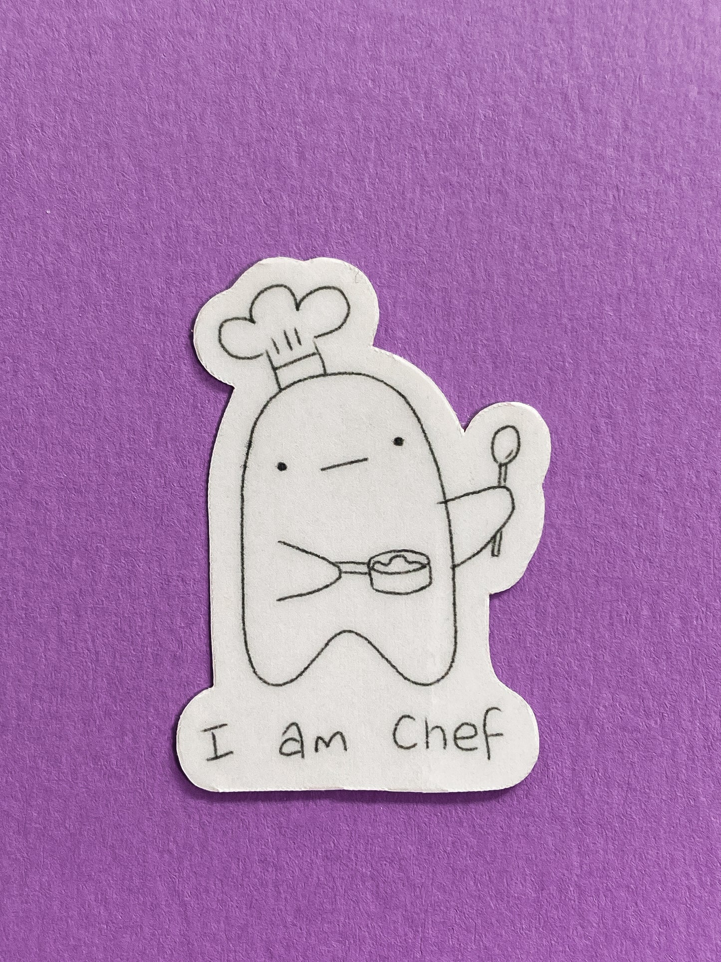 I am chef ghostie sticker