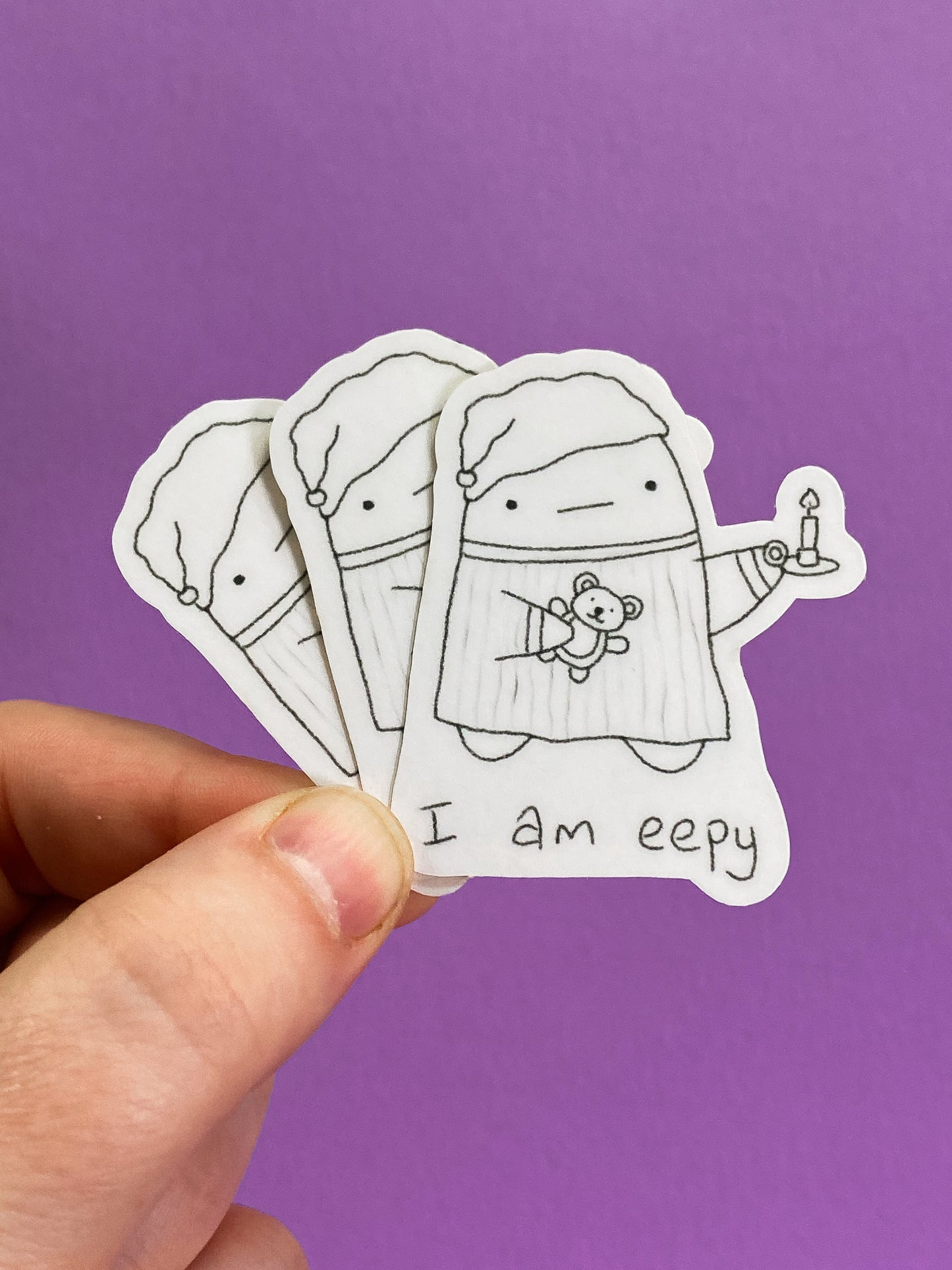 I am eepy ghostie sticker