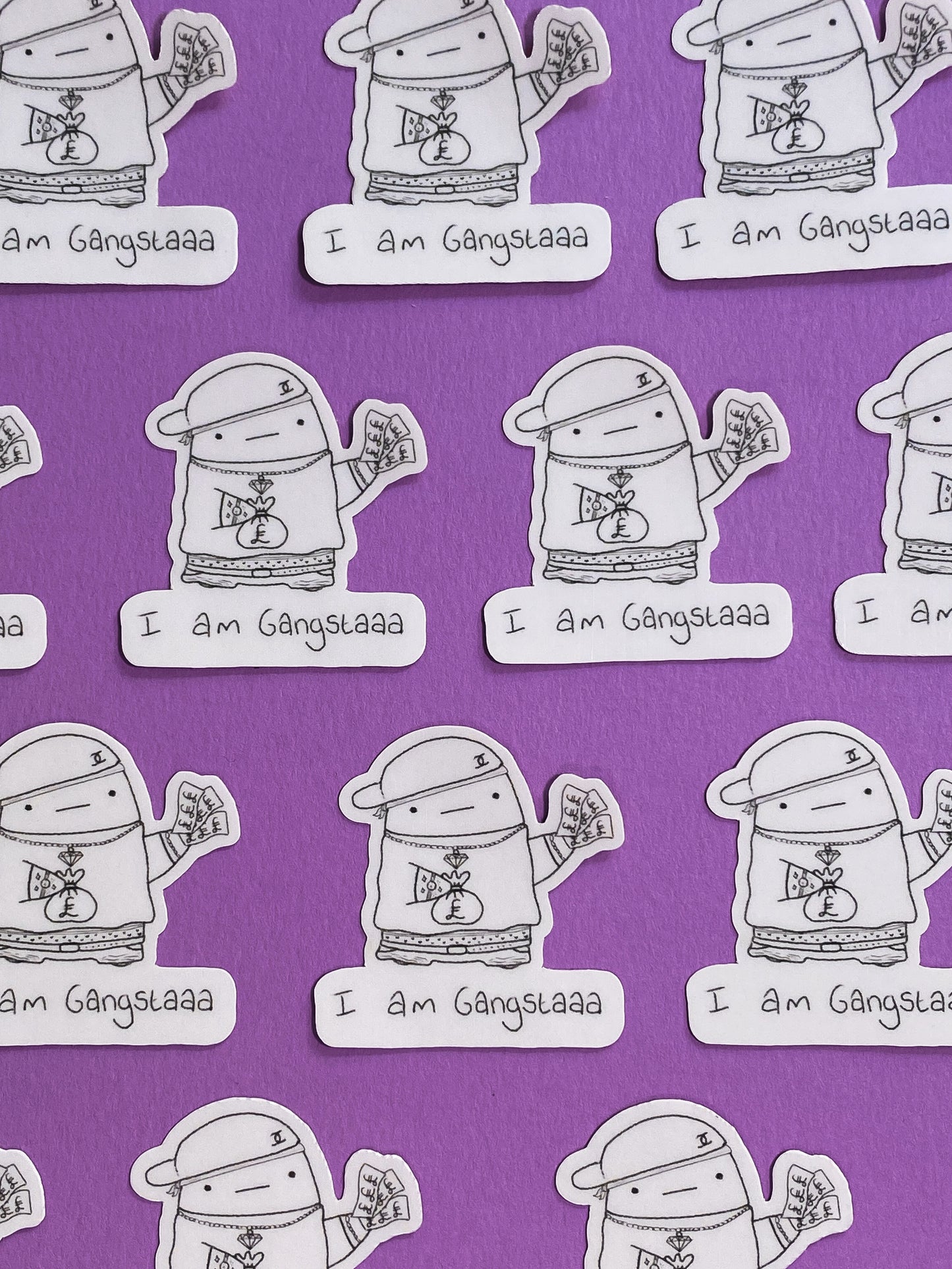 I am gangstaaa ghostie sticker