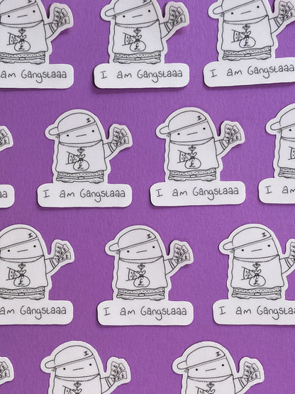 I am gangstaaa ghostie sticker