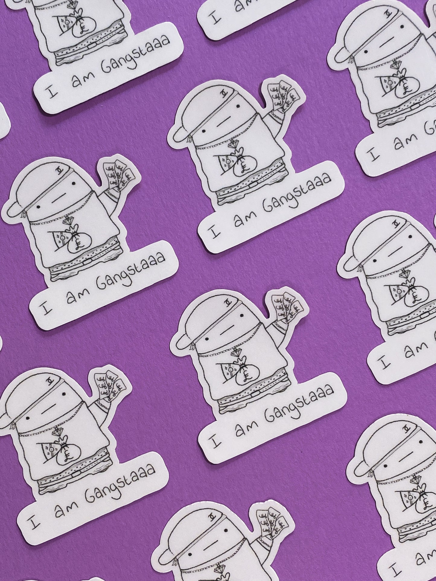 I am gangstaaa ghostie sticker