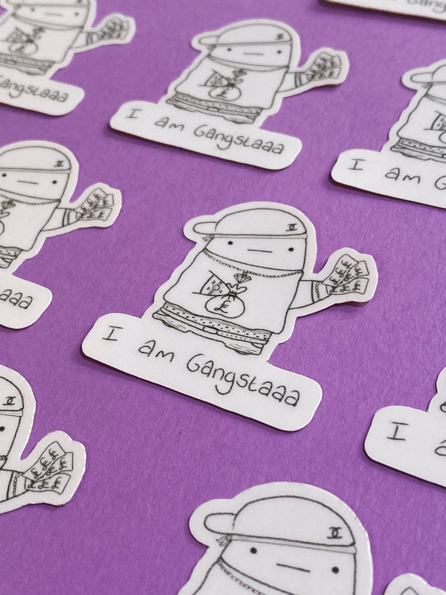 I am gangstaaa ghostie sticker