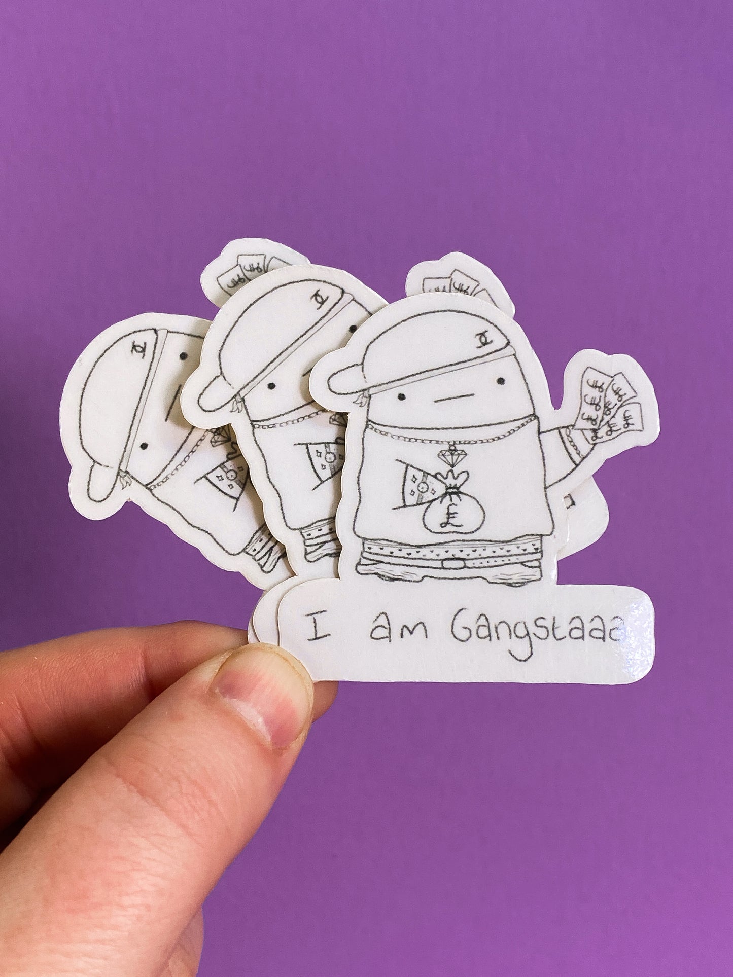 I am gangstaaa ghostie sticker