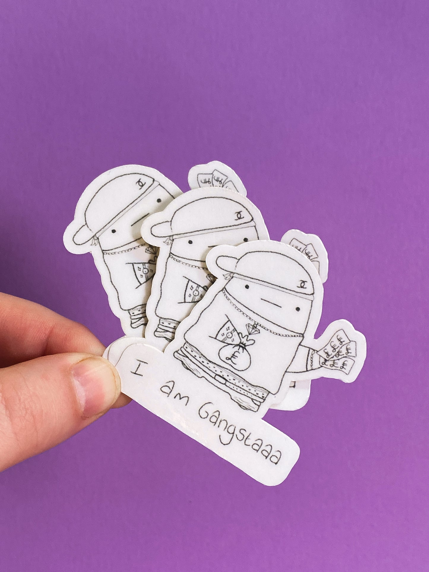 I am gangstaaa ghostie sticker