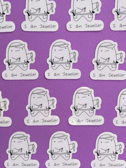 I am jeweller ghostie sticker