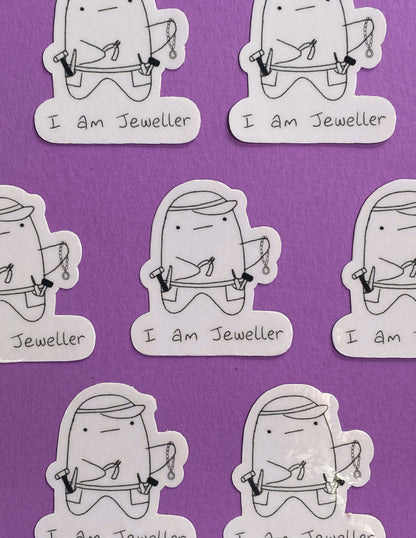 I am jeweller ghostie sticker