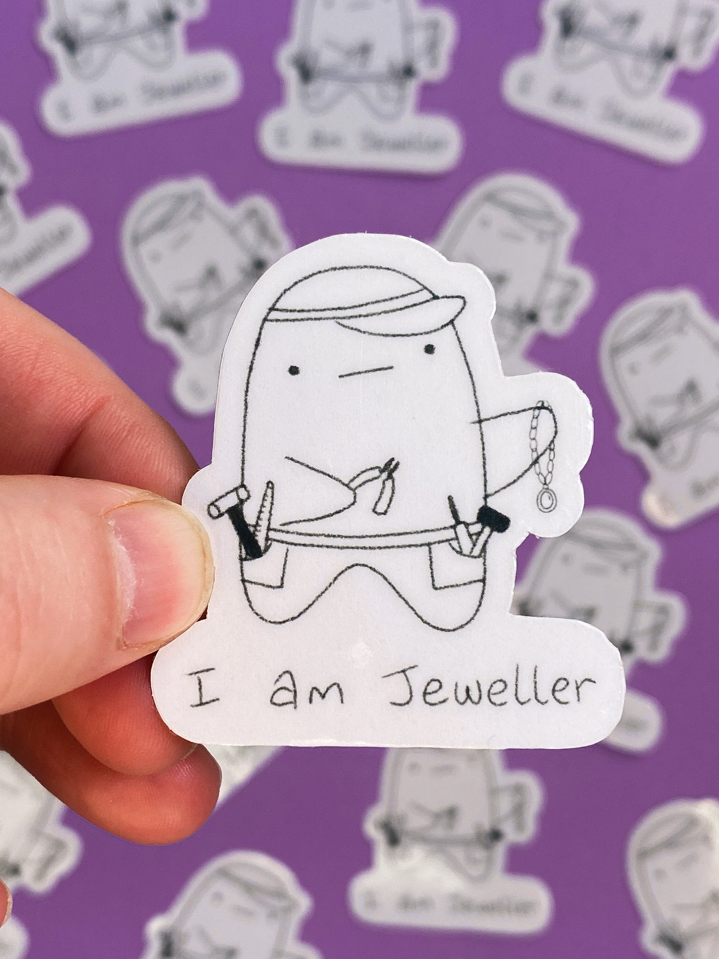 I am jeweller ghostie sticker