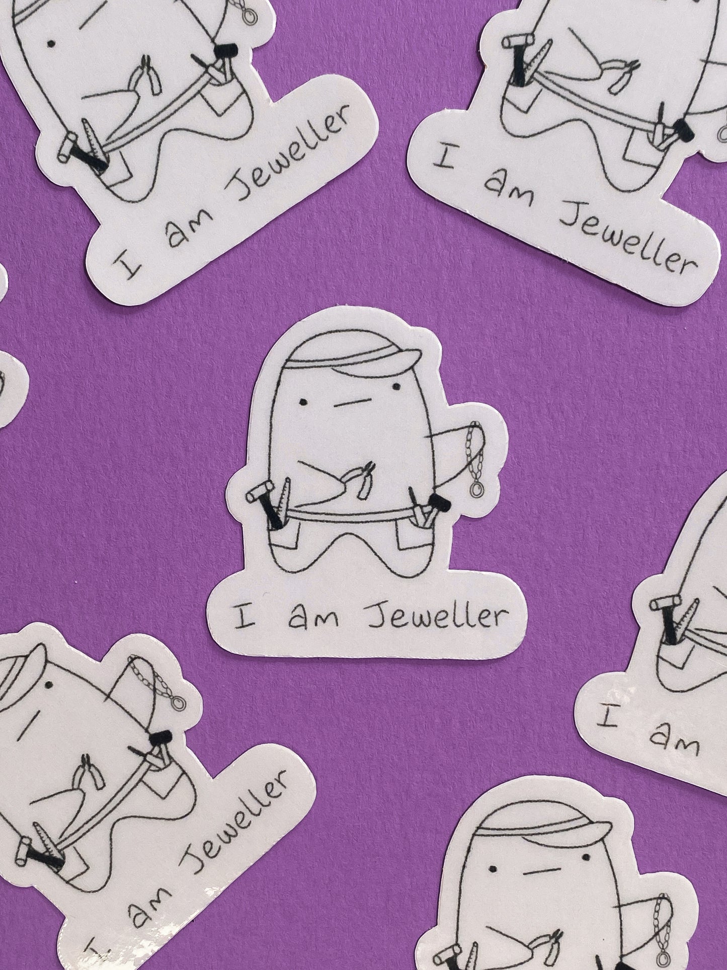 I am jeweller ghostie sticker