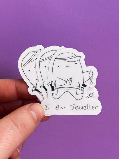 I am jeweller ghostie sticker