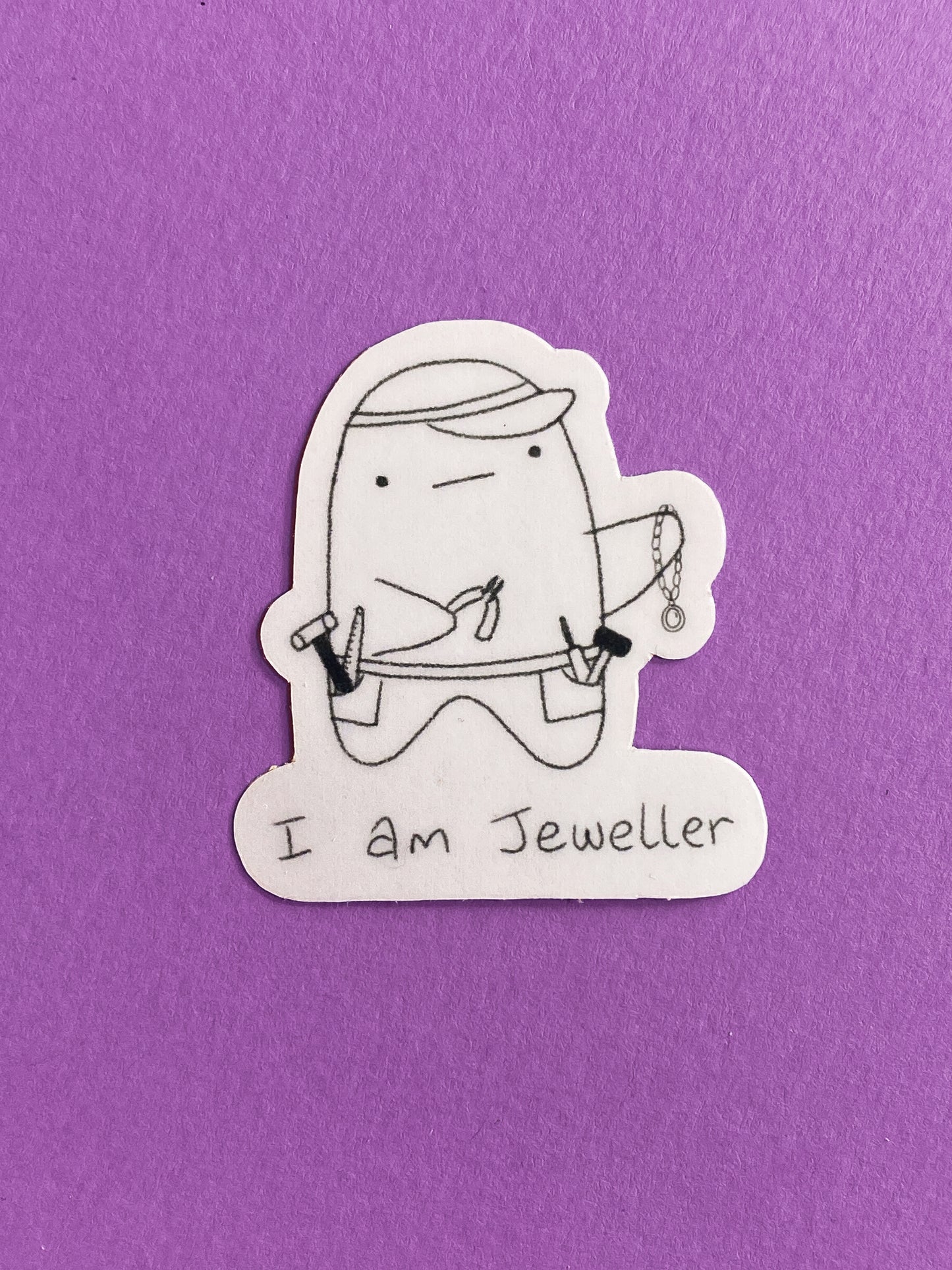 I am jeweller ghostie sticker
