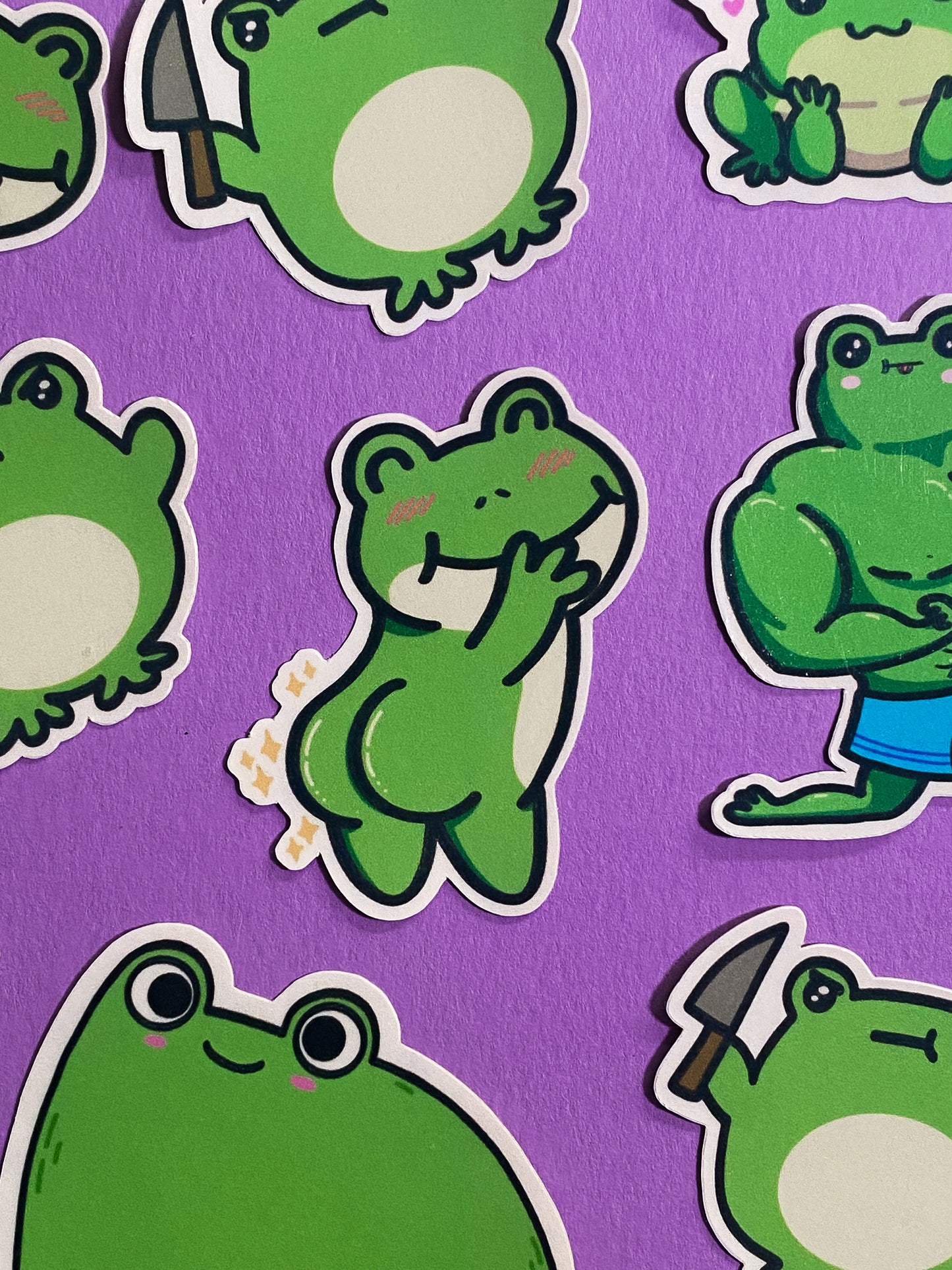 Froggo butt sticker sticker