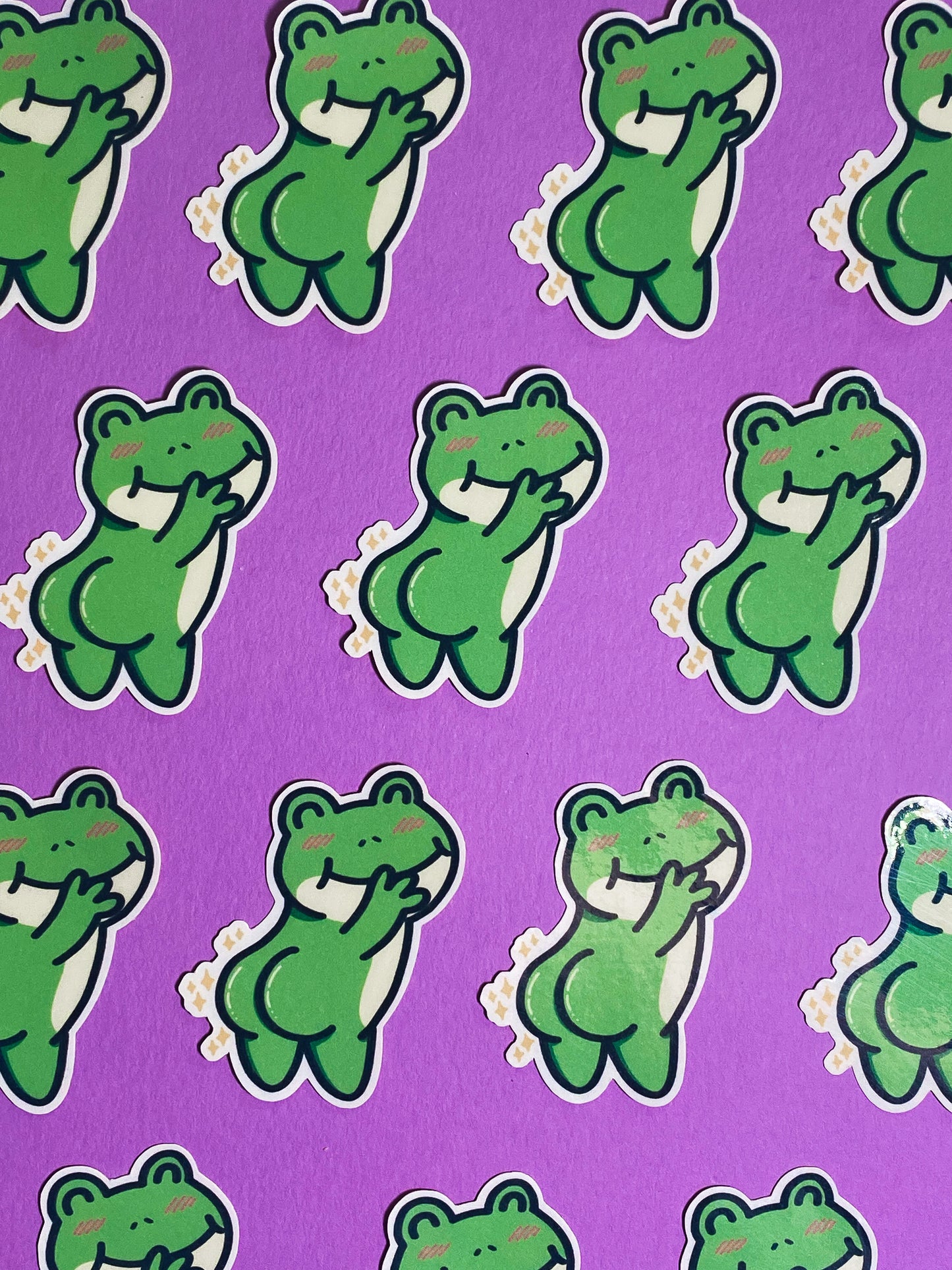 Froggo butt sticker sticker