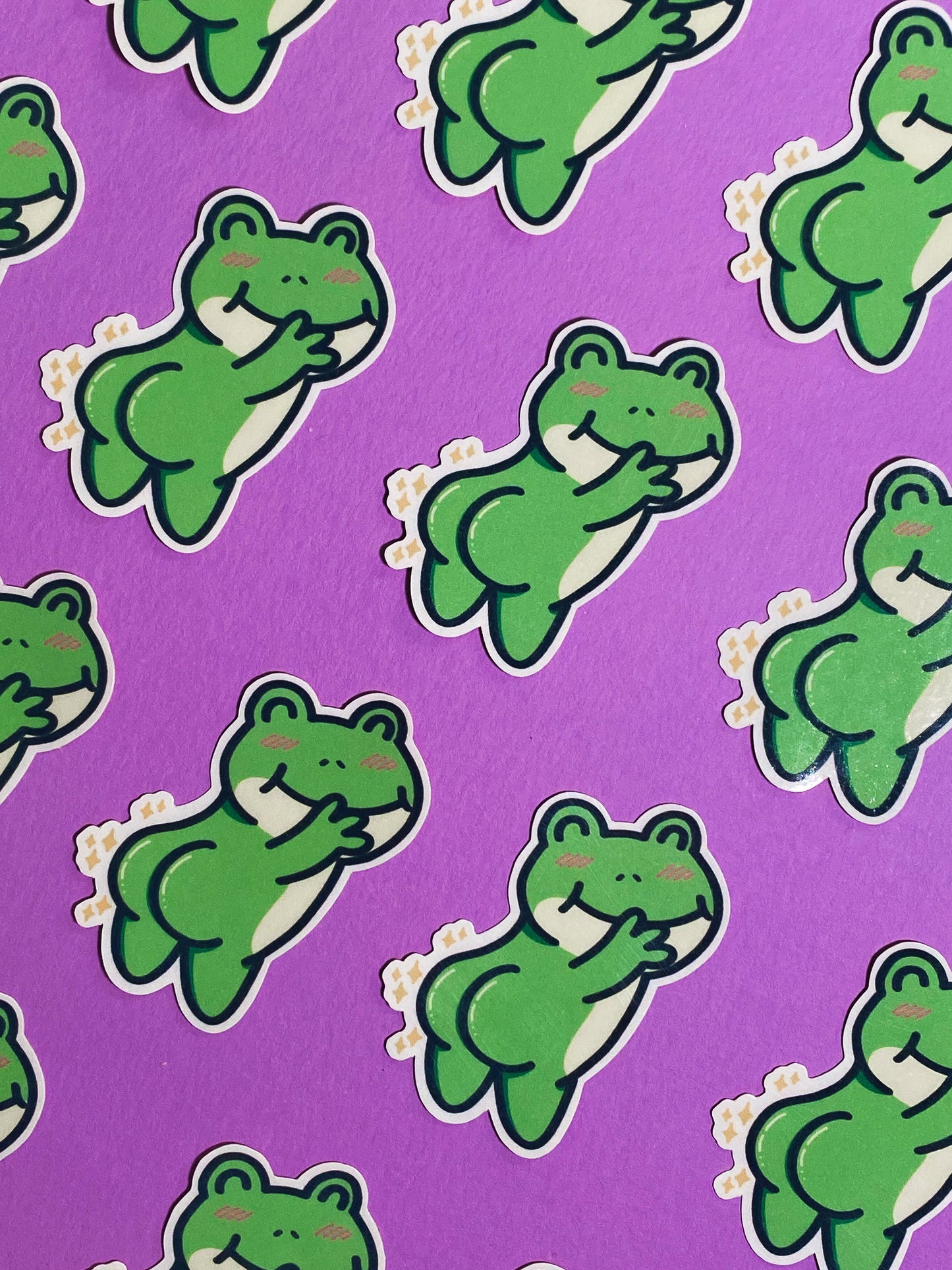 Froggo butt sticker sticker