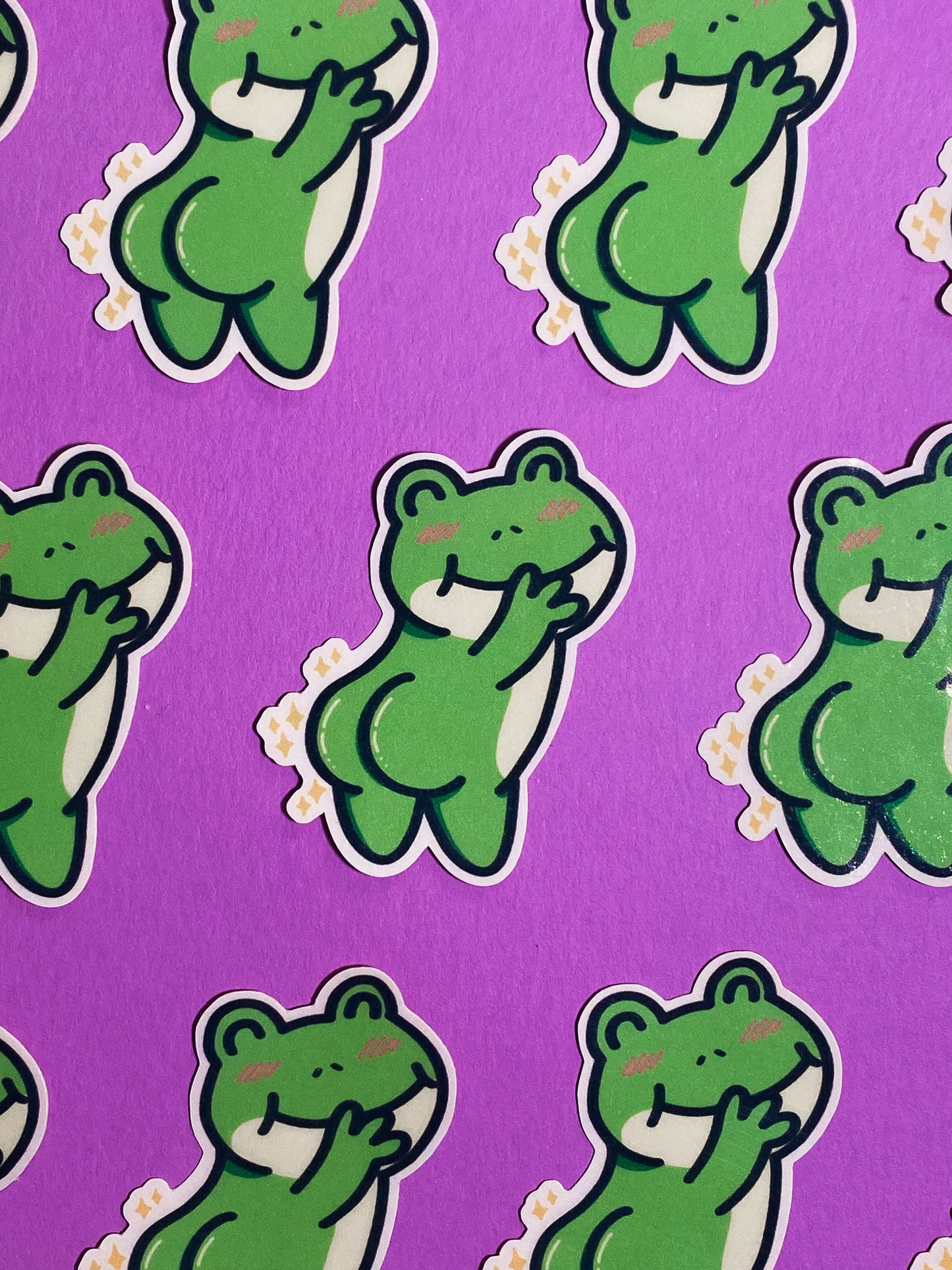 Froggo butt sticker sticker