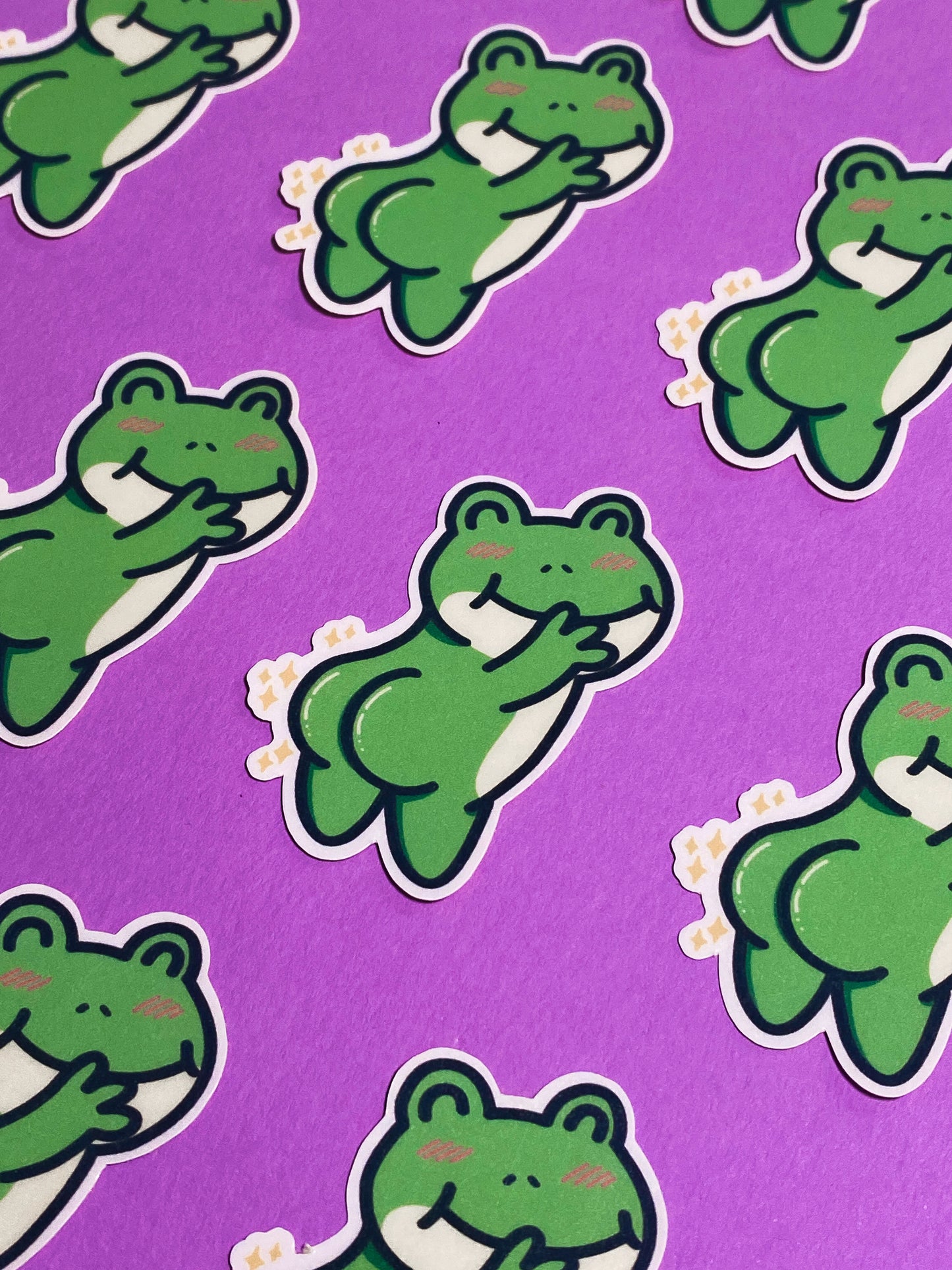 Froggo butt sticker sticker