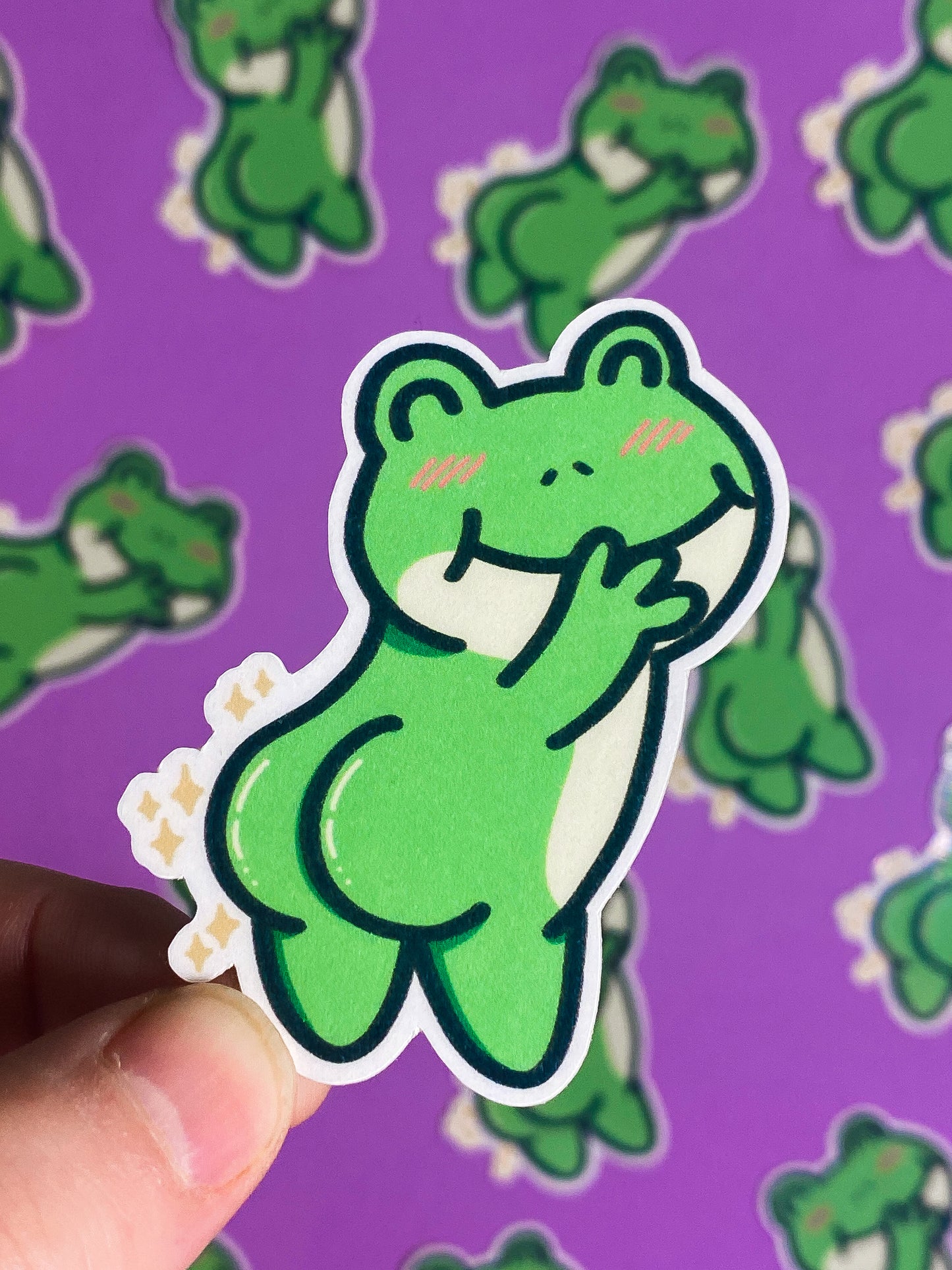 Froggo butt sticker sticker