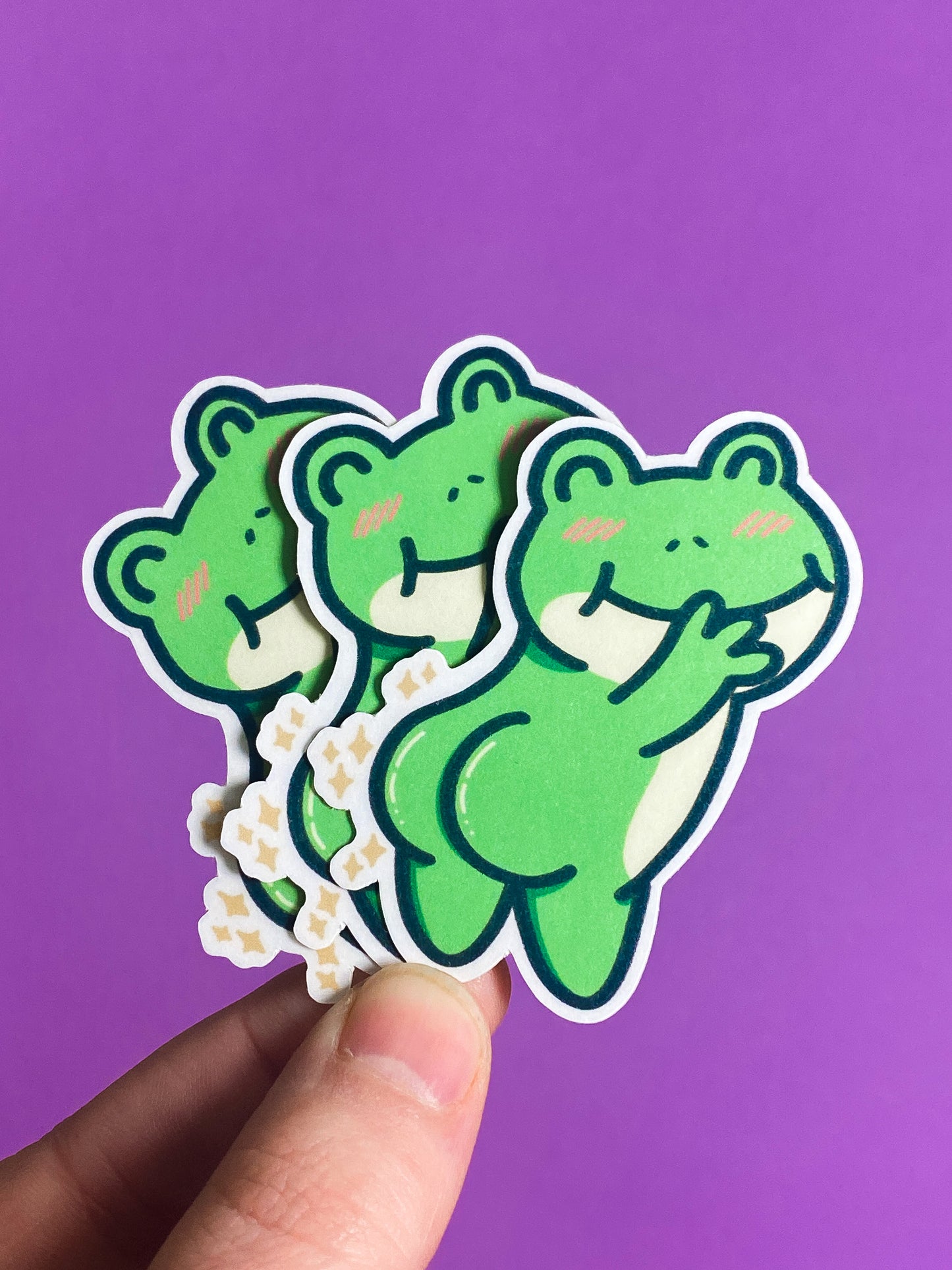 Froggo butt sticker sticker
