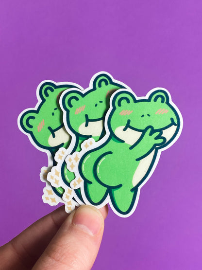 Froggo butt sticker sticker
