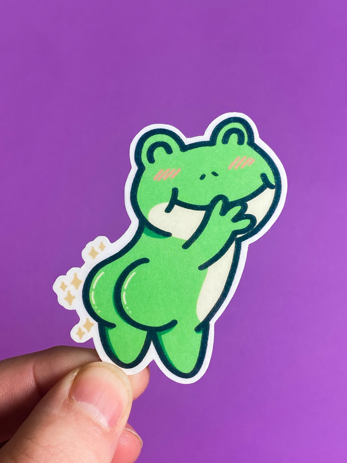 Froggo butt sticker sticker