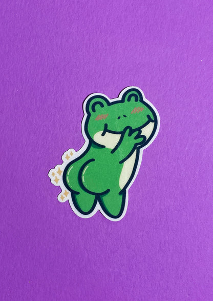 Froggo butt sticker sticker