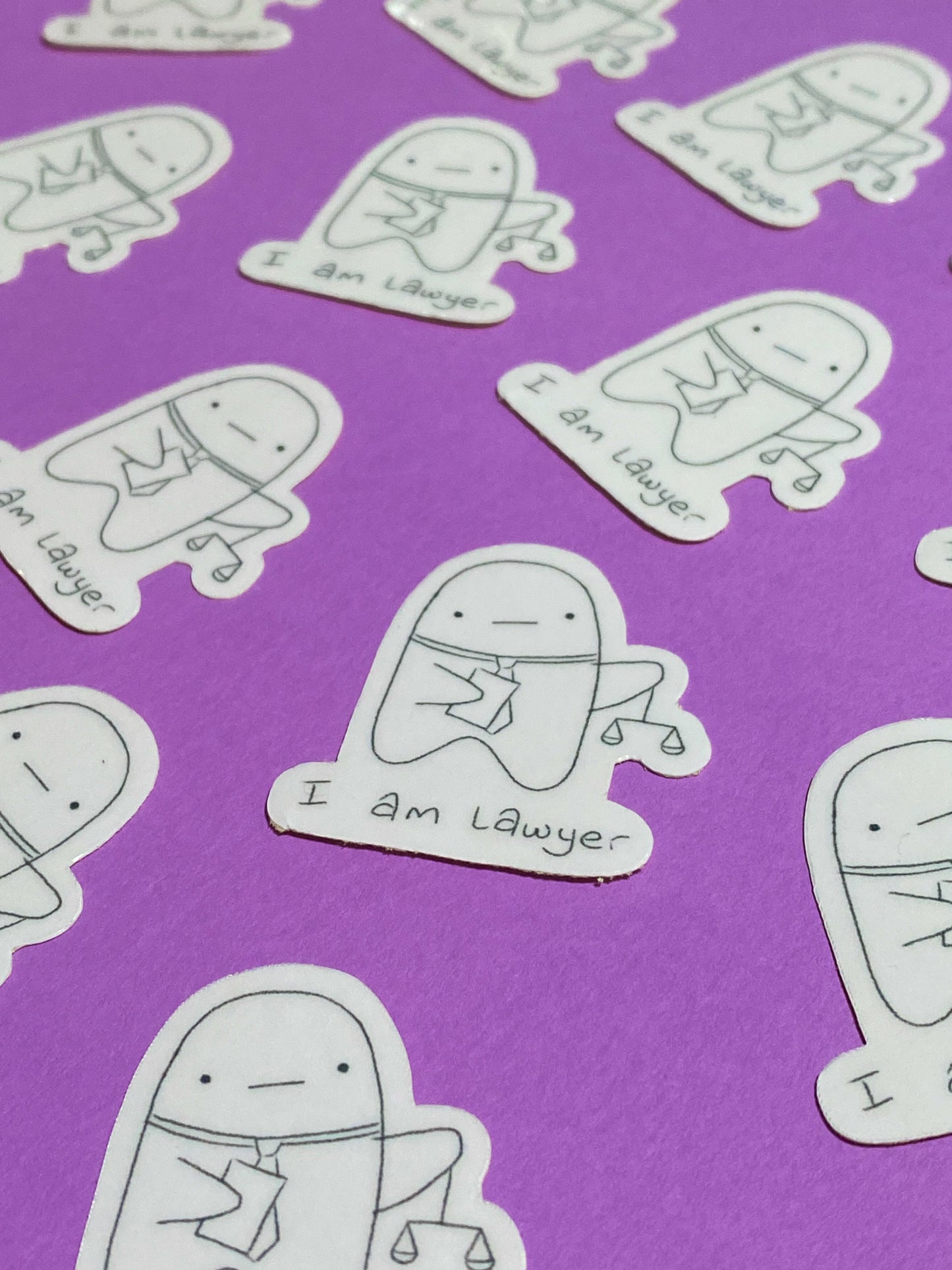I am lawyer ghostie sticker